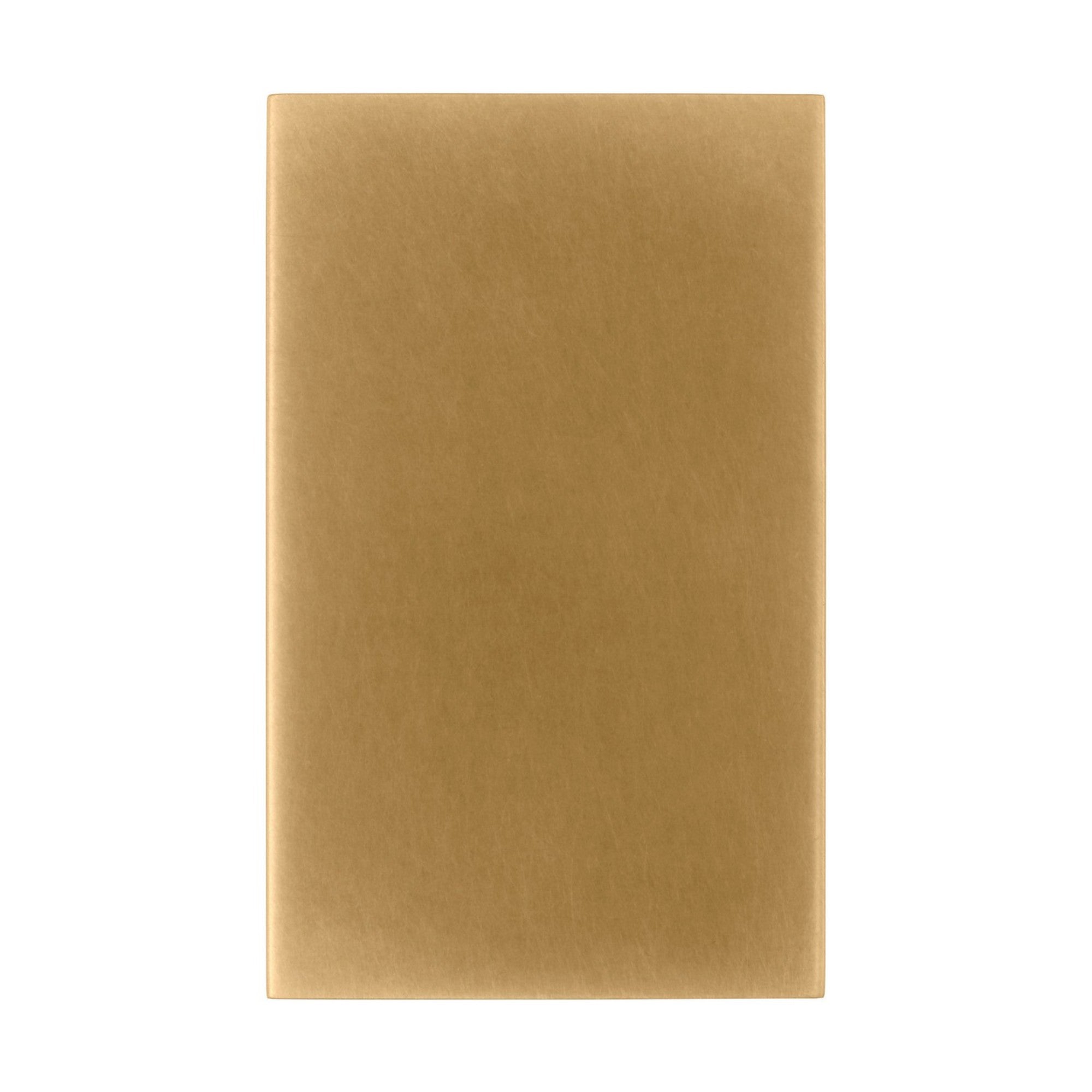 Pressa 5" LED Square Small Wall Light, 120-277V, Natural Brass Finish - Bees Lighting