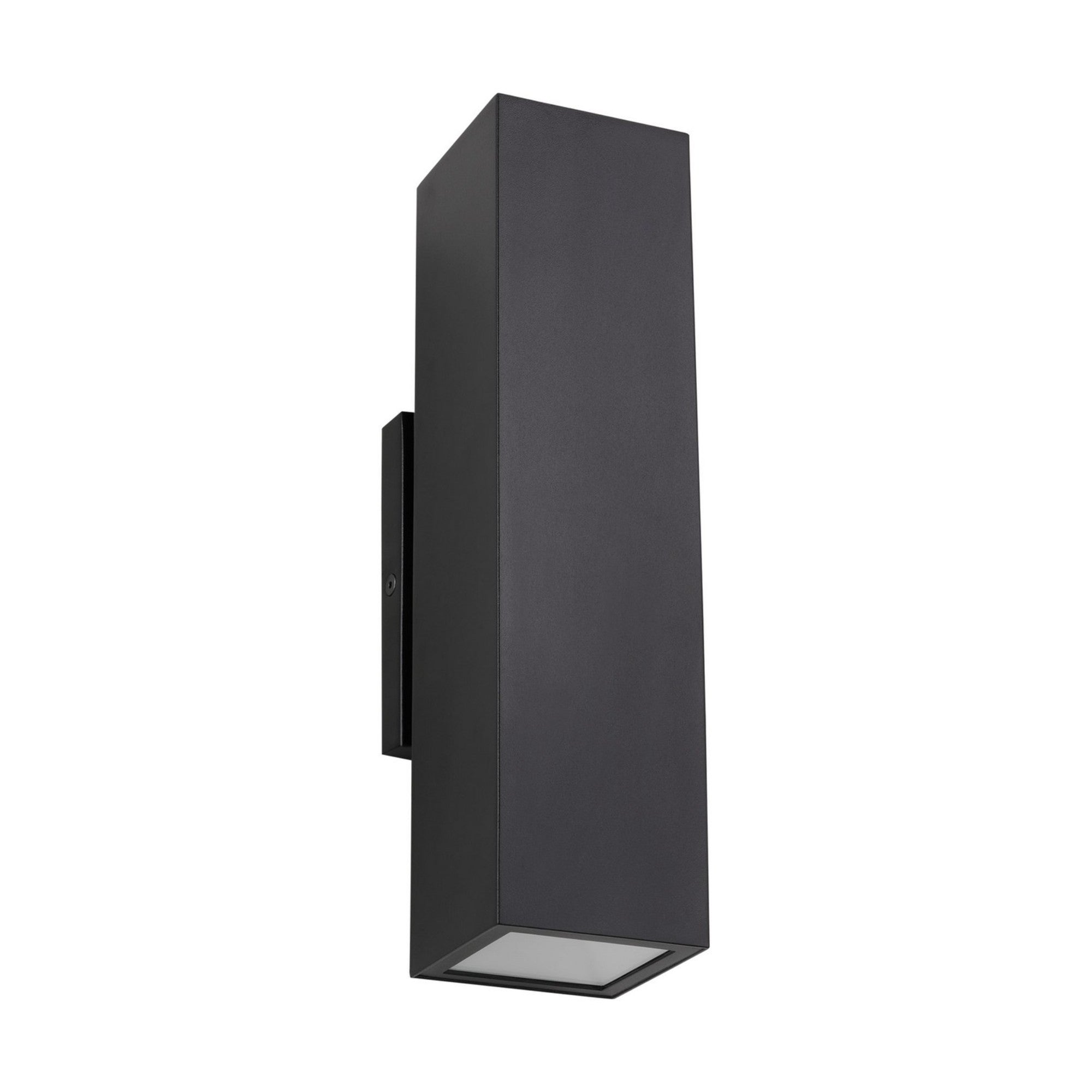 Pressa 12" LED Square Medium Wall Light, 120-277V, Black Finish - Bees Lighting