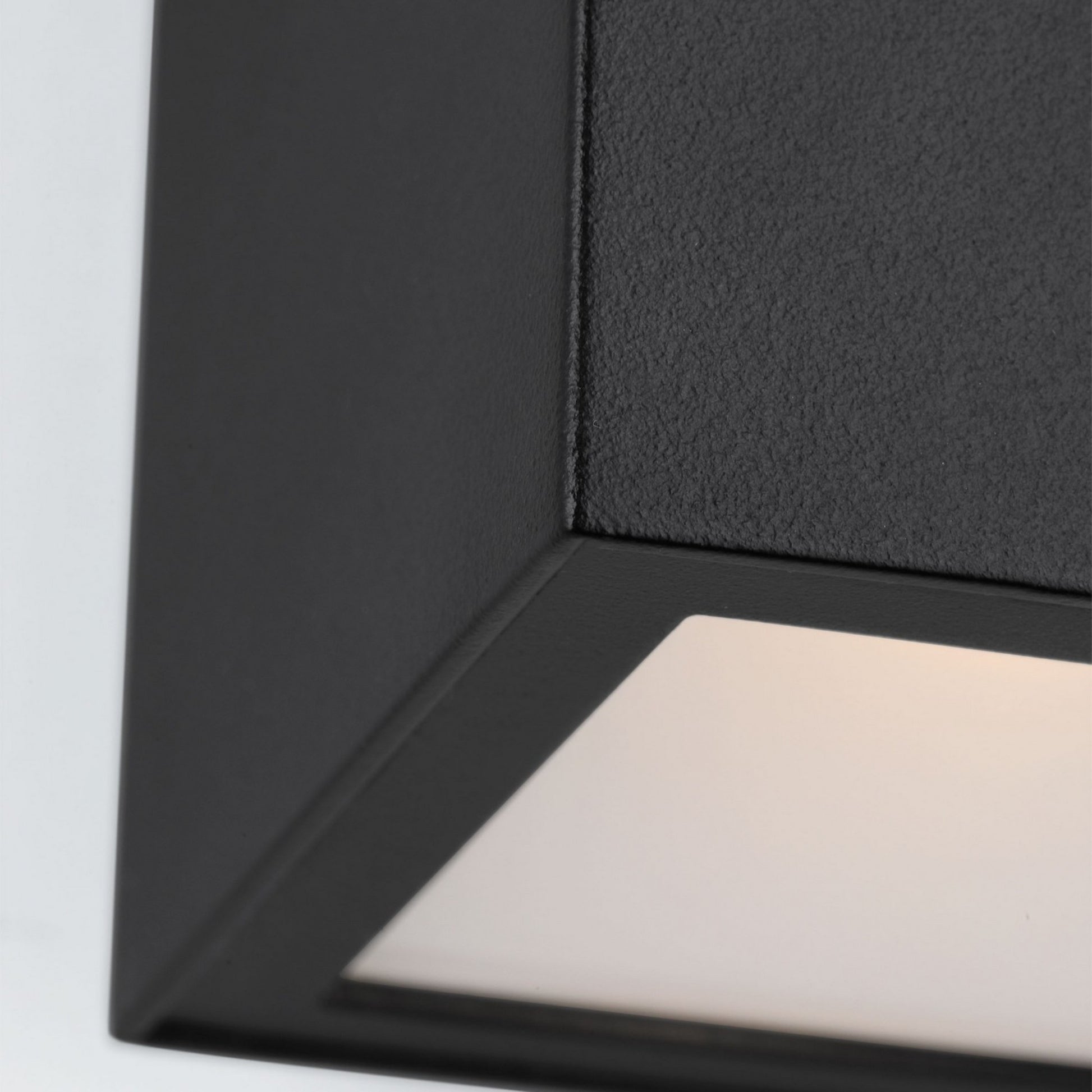Pressa 12" LED Square Medium Wall Light, 120-277V, Black Finish - Bees Lighting