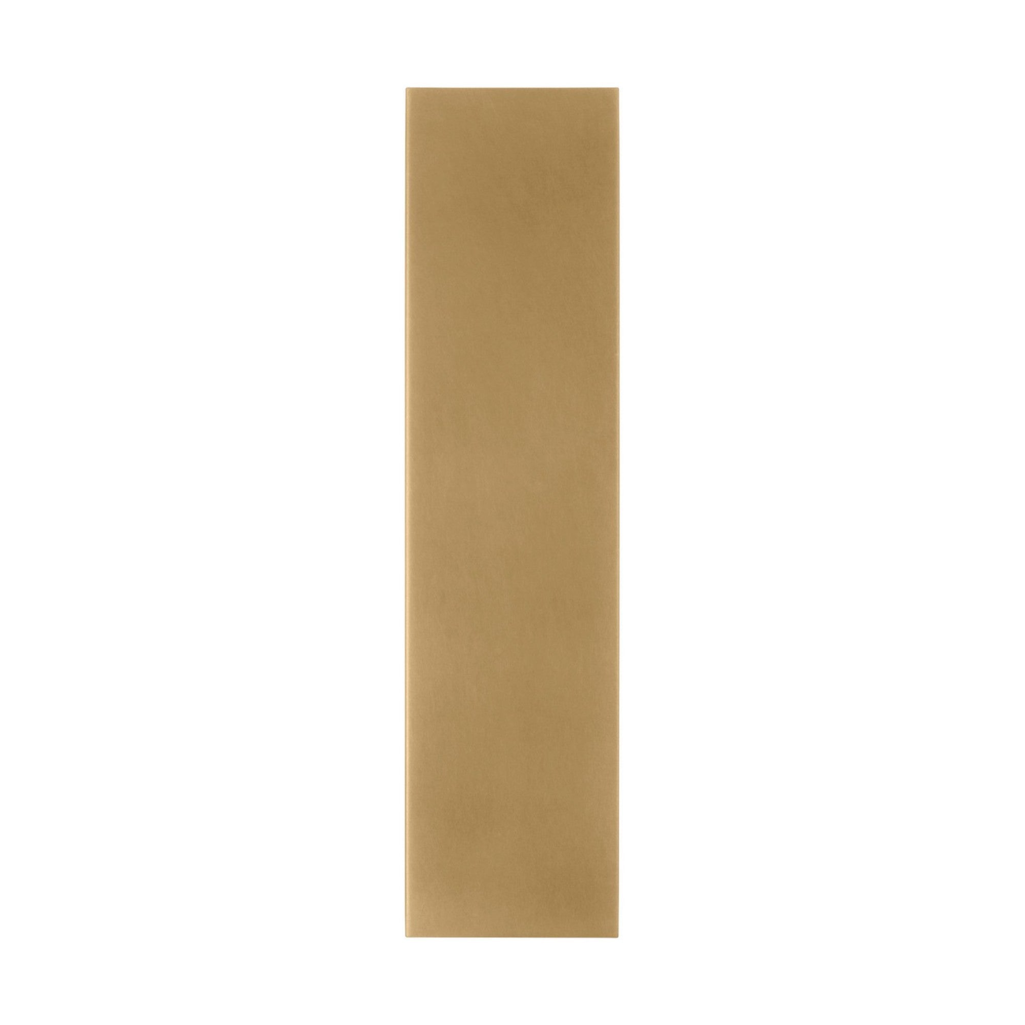 Pressa 12" LED Square Medium Wall Light, 120-277V, Natural Brass Finish - Bees Lighting
