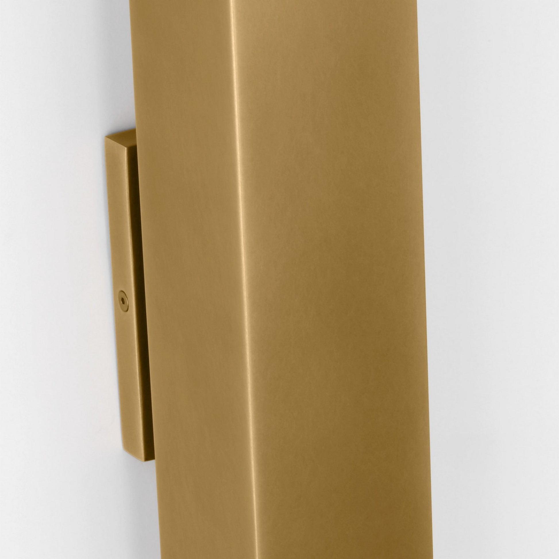 Pressa 17" LED Square Large Wall Light, 120-277V, Natural Brass Finish - Bees Lighting