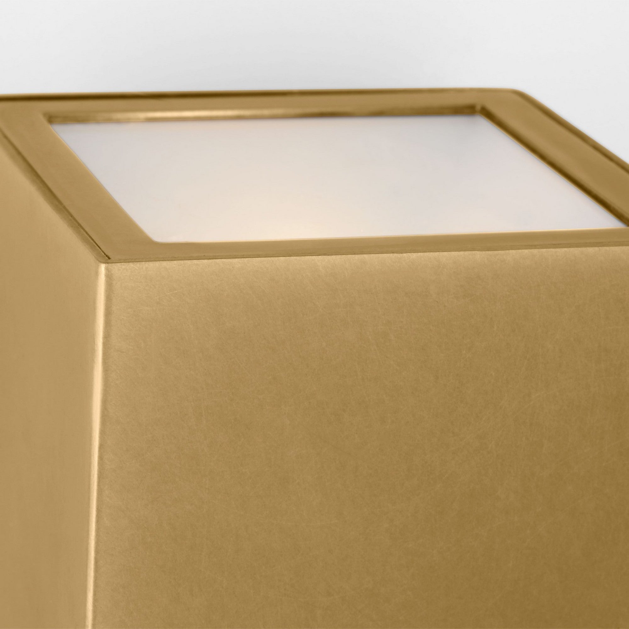 Pressa 17" LED Square Large Wall Light, 120-277V, Natural Brass Finish - Bees Lighting