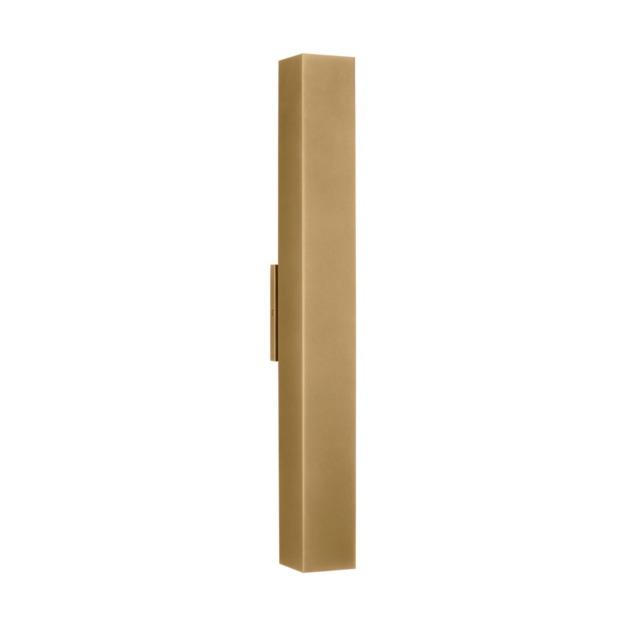 Pressa 26" LED Square X-Large Wall Light, 120-277V, Natural Brass Finish - Bees Lighting