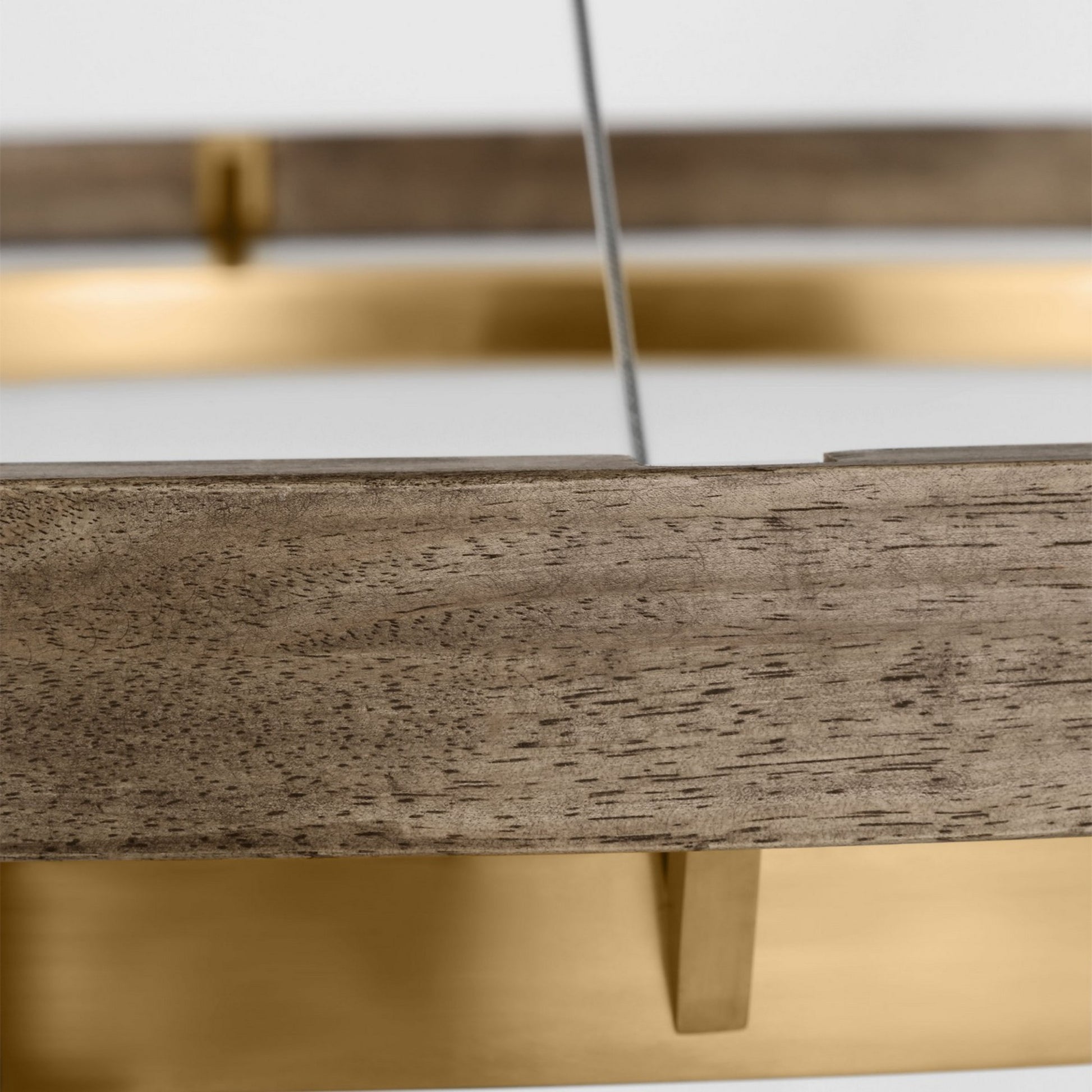 Grace 65" LED Chandelier, Matte Black & Weathered Oak Wood Finish - Bees Lighting