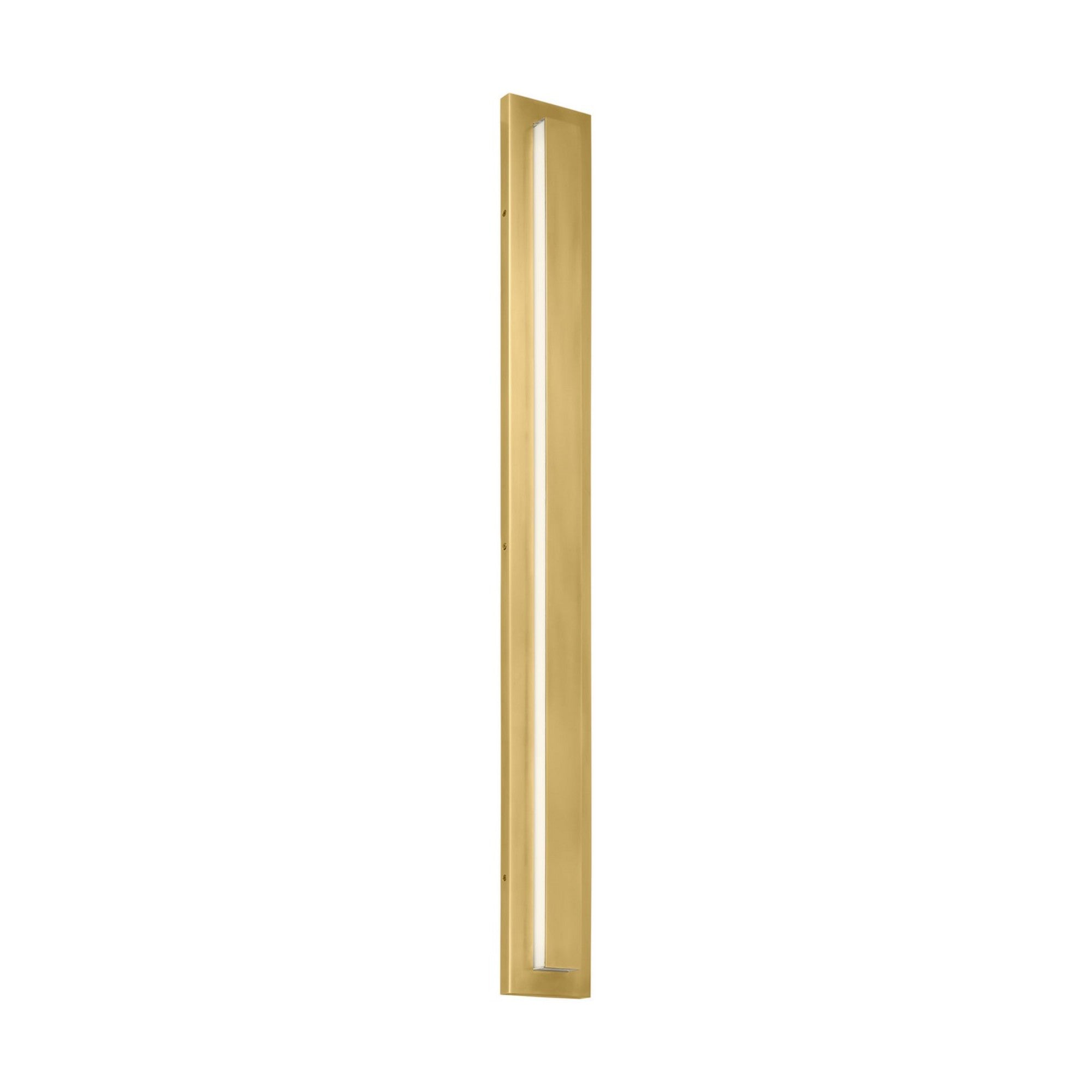 Aspen 48" LED Outdoor Wall Light, 120-277V, Natural Brass Finish - Bees Lighting