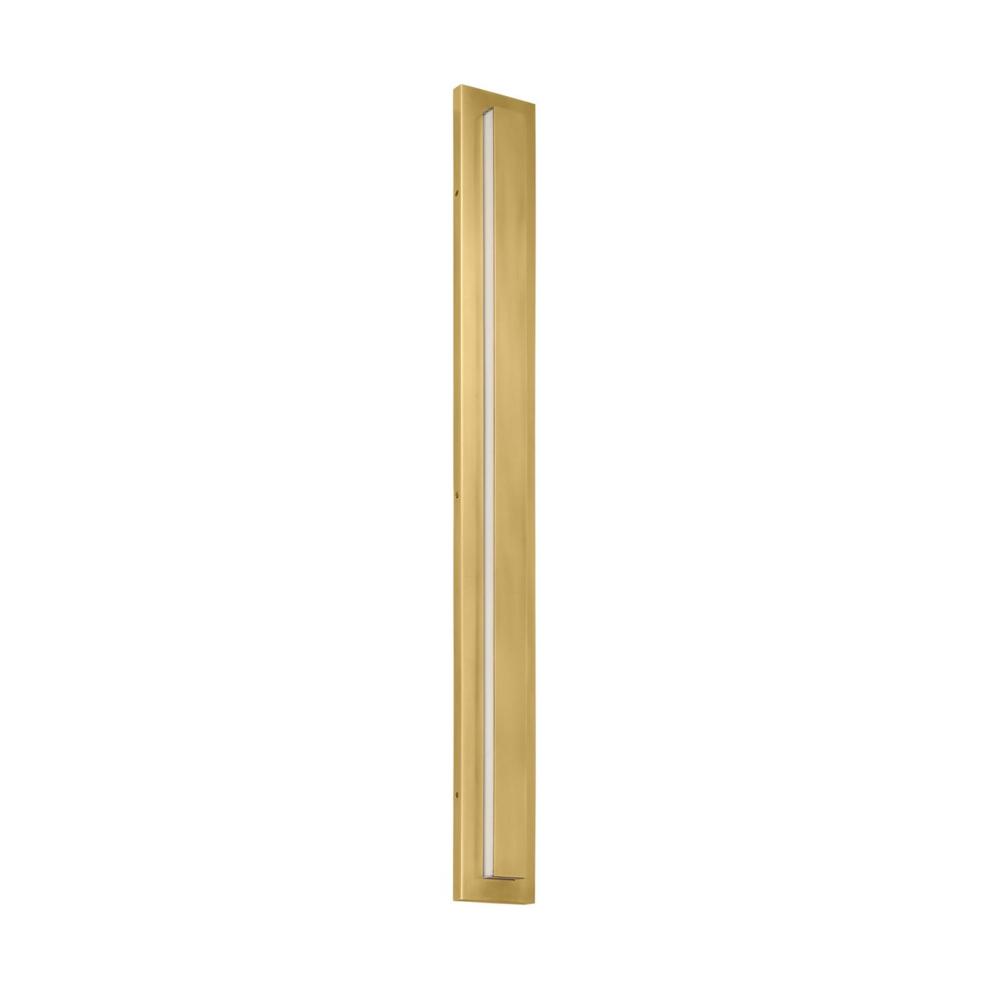 Aspen 48" LED Outdoor Wall Light, 120-277V, Natural Brass Finish - Bees Lighting