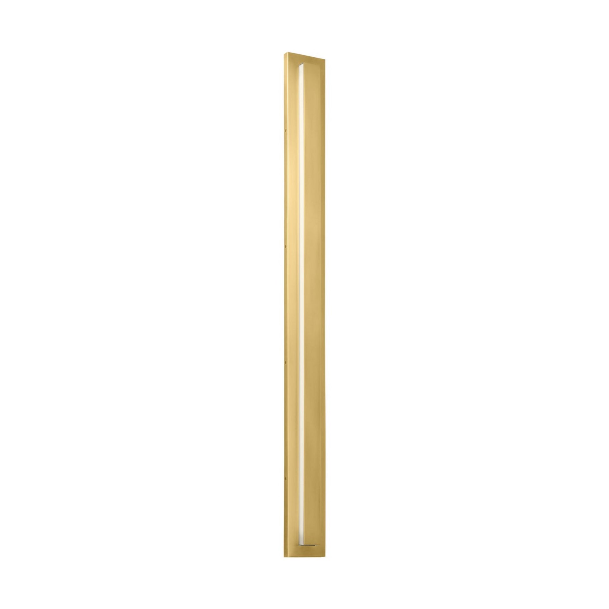 Aspen 60" LED Outdoor Wall Light, 120-277V, Natural Brass Finish - Bees Lighting