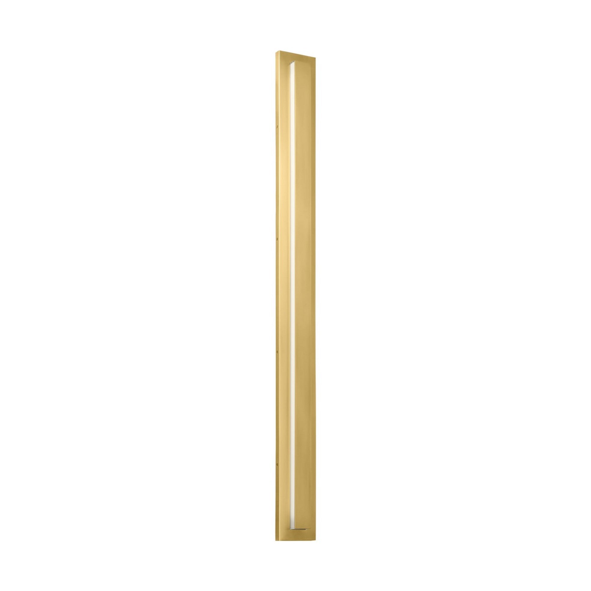 Aspen 60" LED Outdoor Wall Light, 120-277V, Natural Brass Finish - Bees Lighting