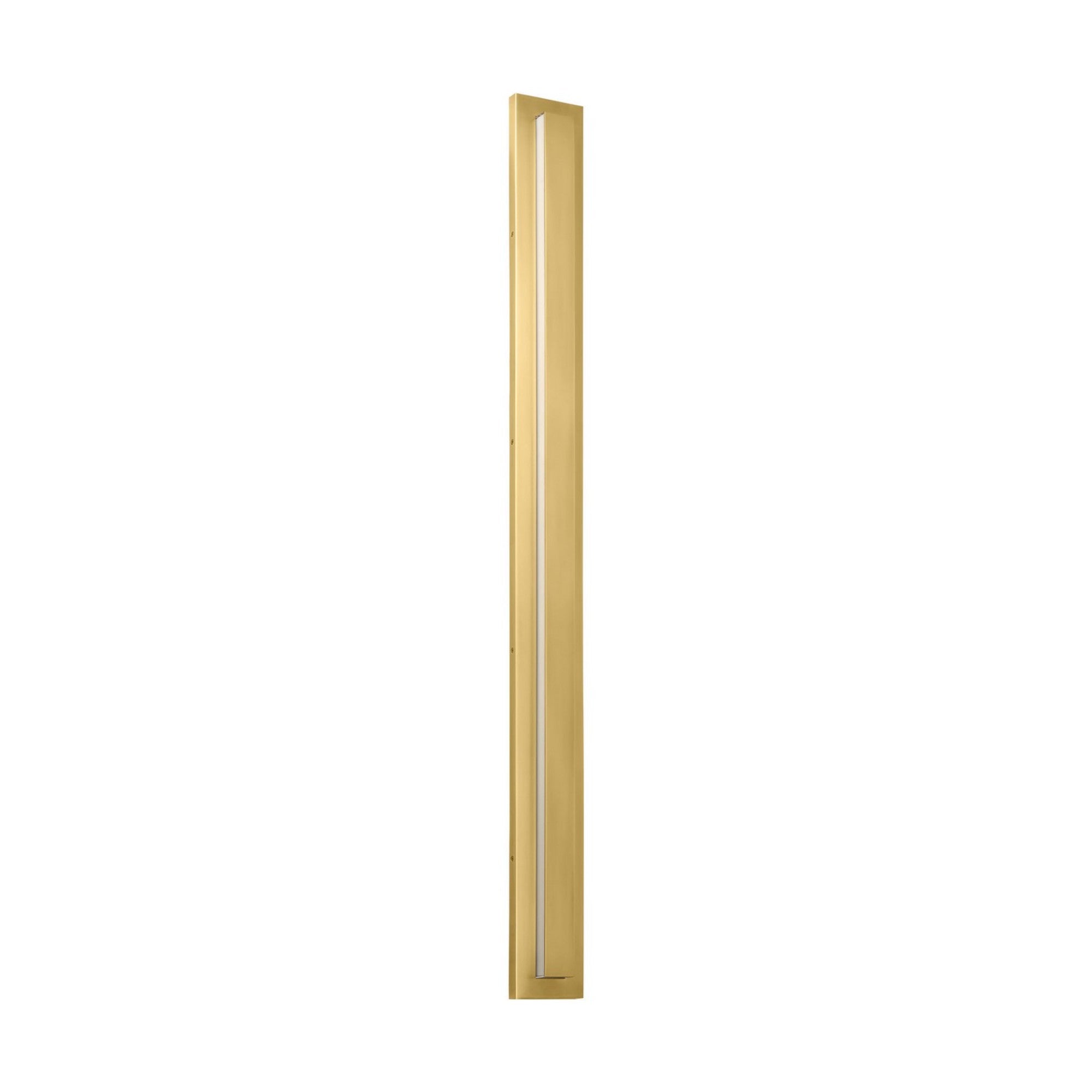 Aspen 60" LED Outdoor Wall Light, 120-277V, Natural Brass Finish - Bees Lighting