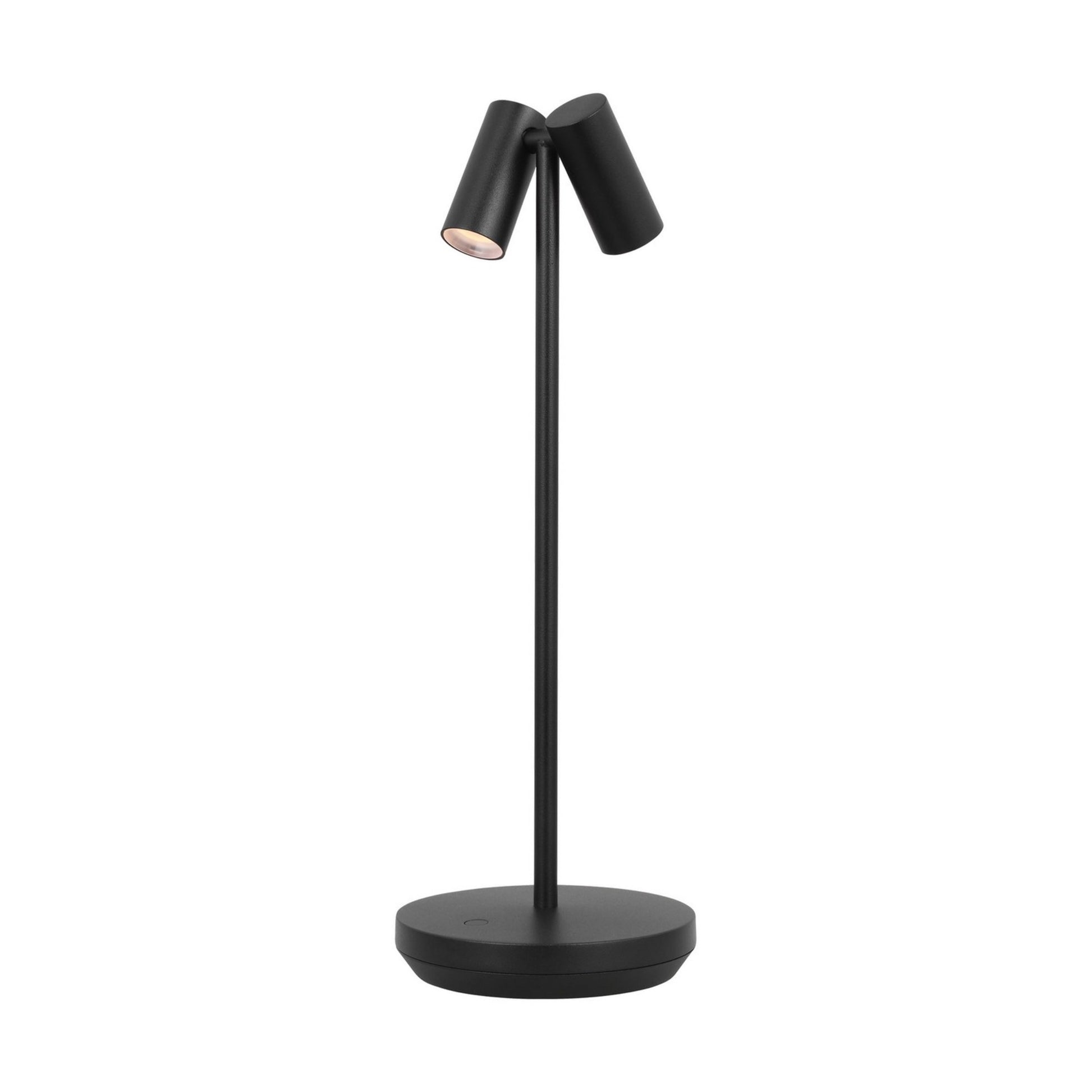 Doppia Accent Rechargeable Table Lamp, 120-240V, Black Finish - Bees Lighting