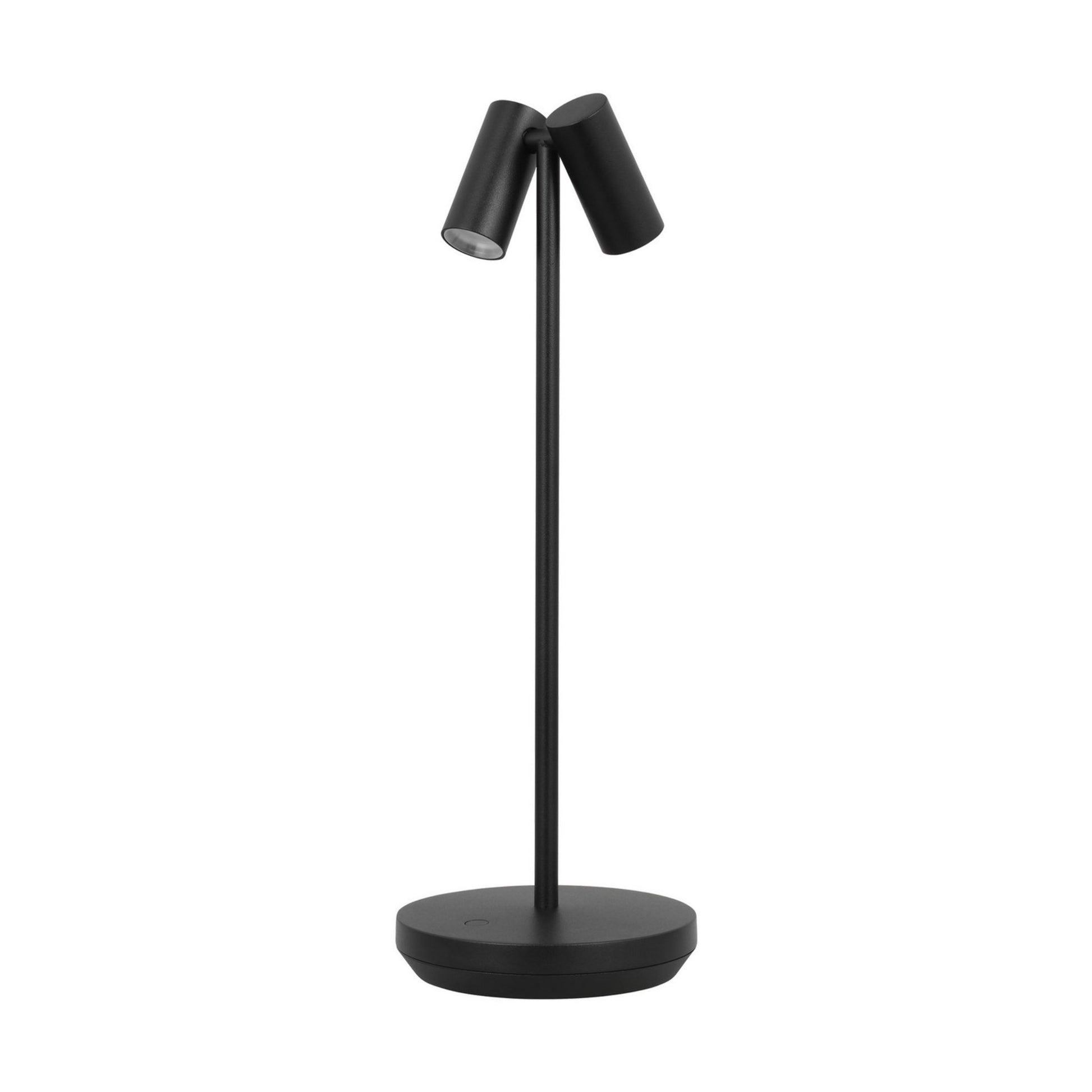 Doppia Accent Rechargeable Table Lamp, 120-240V, Black Finish - Bees Lighting