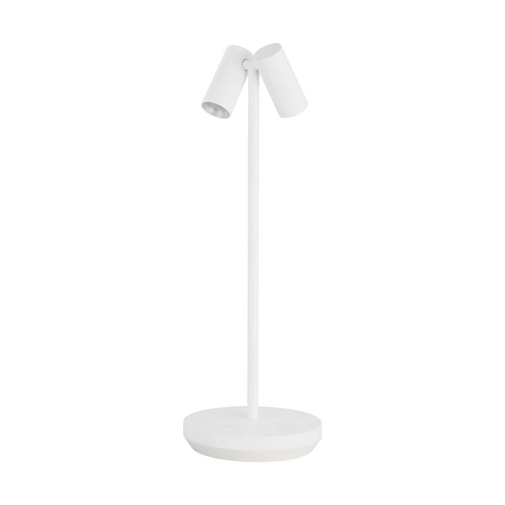 Doppia Accent Rechargeable Table Lamp, 120-240V, Matte White Finish - Bees Lighting