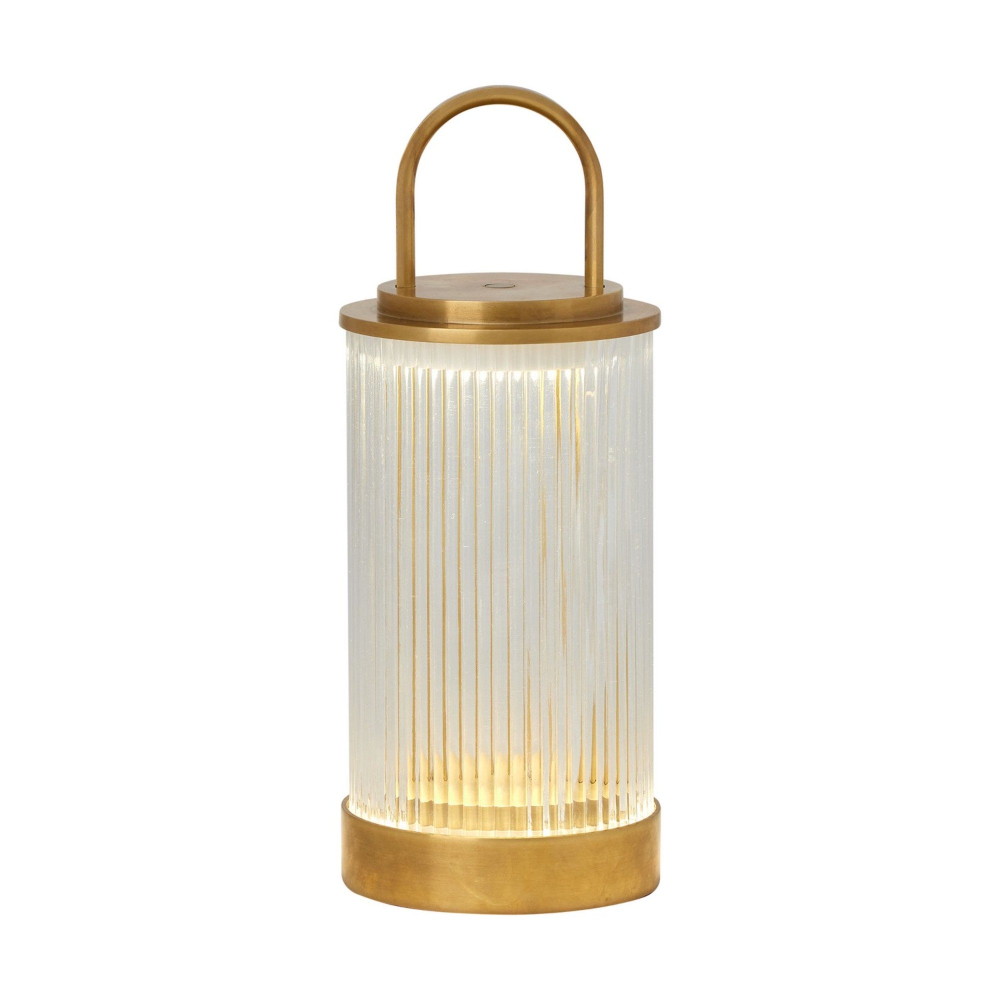 Tawa Accent Rechargeable Table Lamp, 120-240V, Natural Brass Finish - Bees Lighting