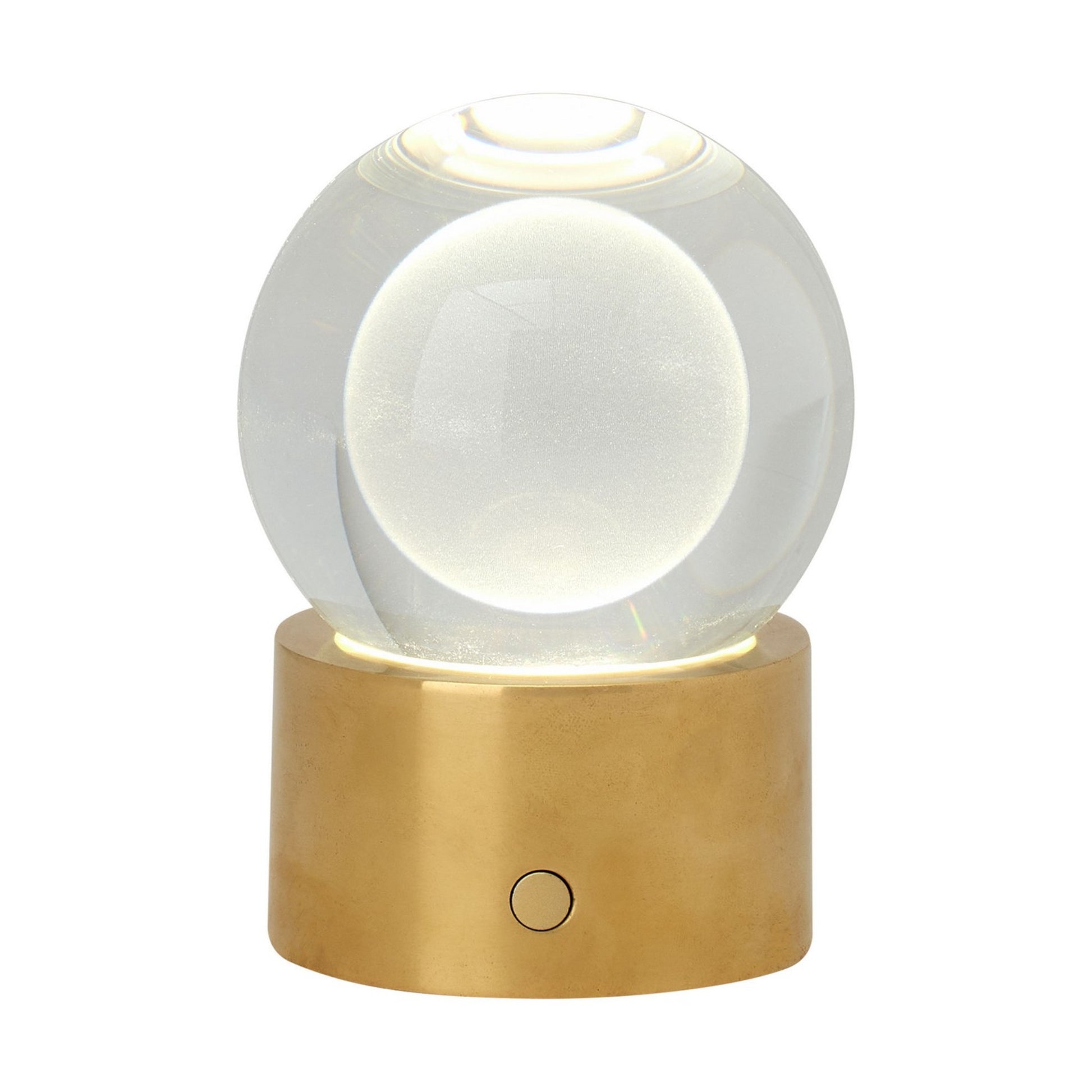 Mina Accent Rechargeable Table Lamp, Natural Brass Finish - Bees Lighting
