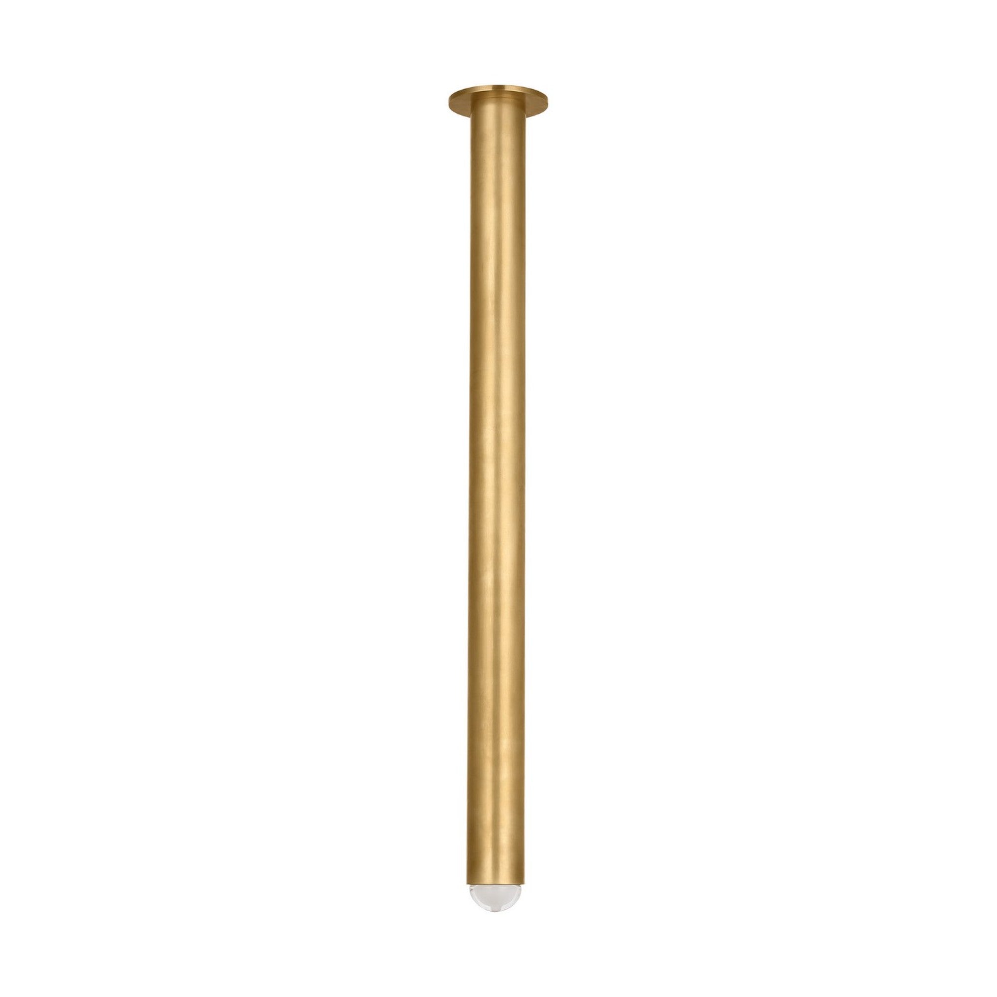 Ebell 36" LED Grand Flush Mount, 120-277V, Natural Brass Finish - Bees Lighting