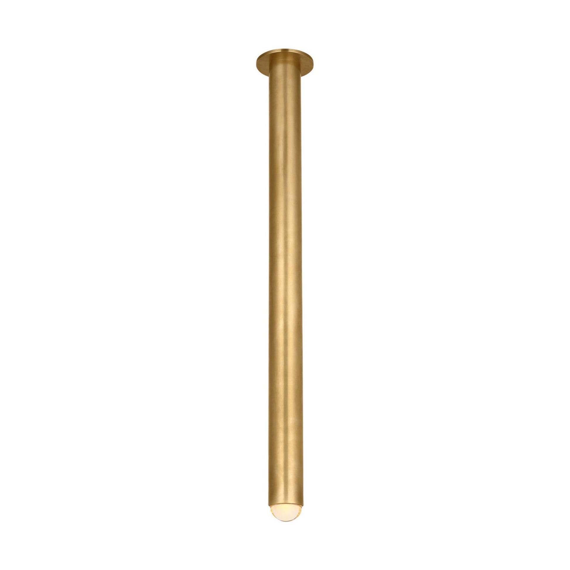 Ebell 36" LED Grand Flush Mount, 120-277V, Natural Brass Finish - Bees Lighting