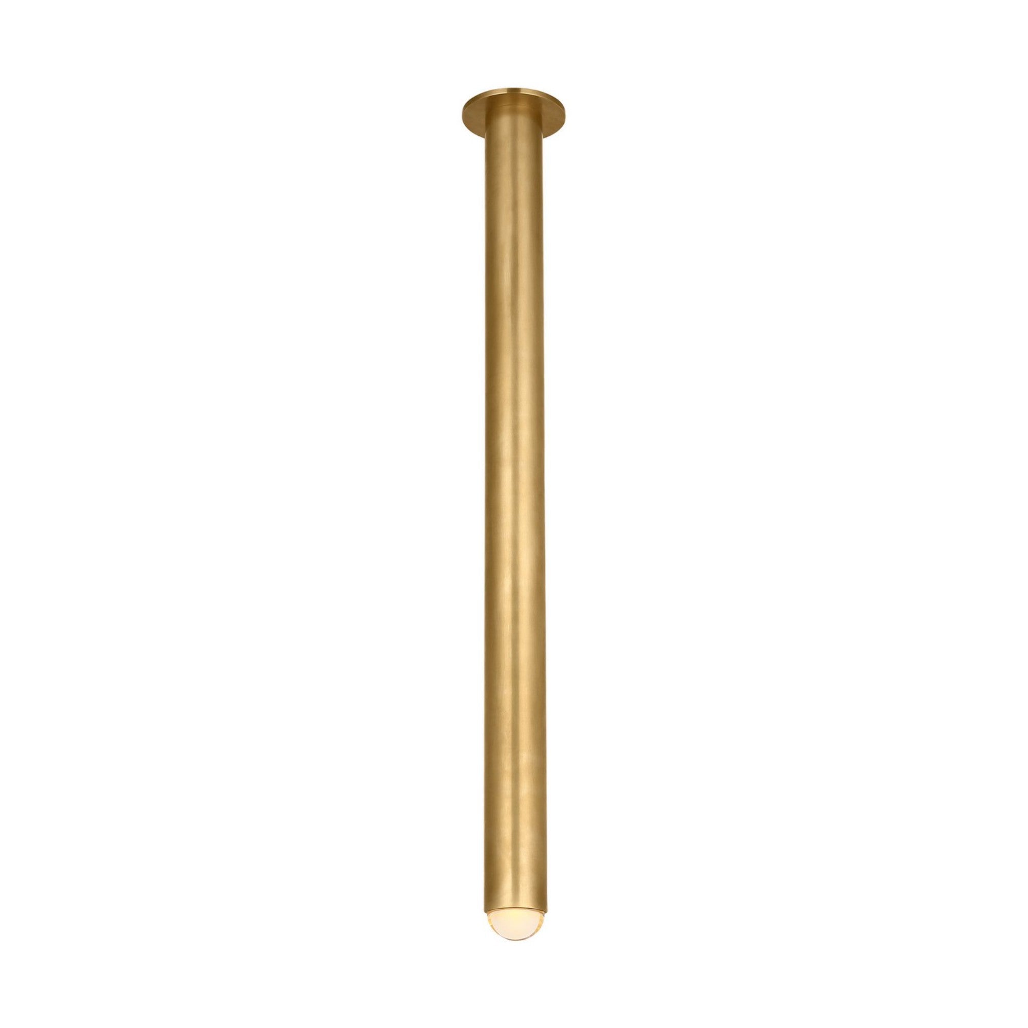 Ebell 36" LED Grand Flush Mount, 120-277V, Natural Brass Finish - Bees Lighting