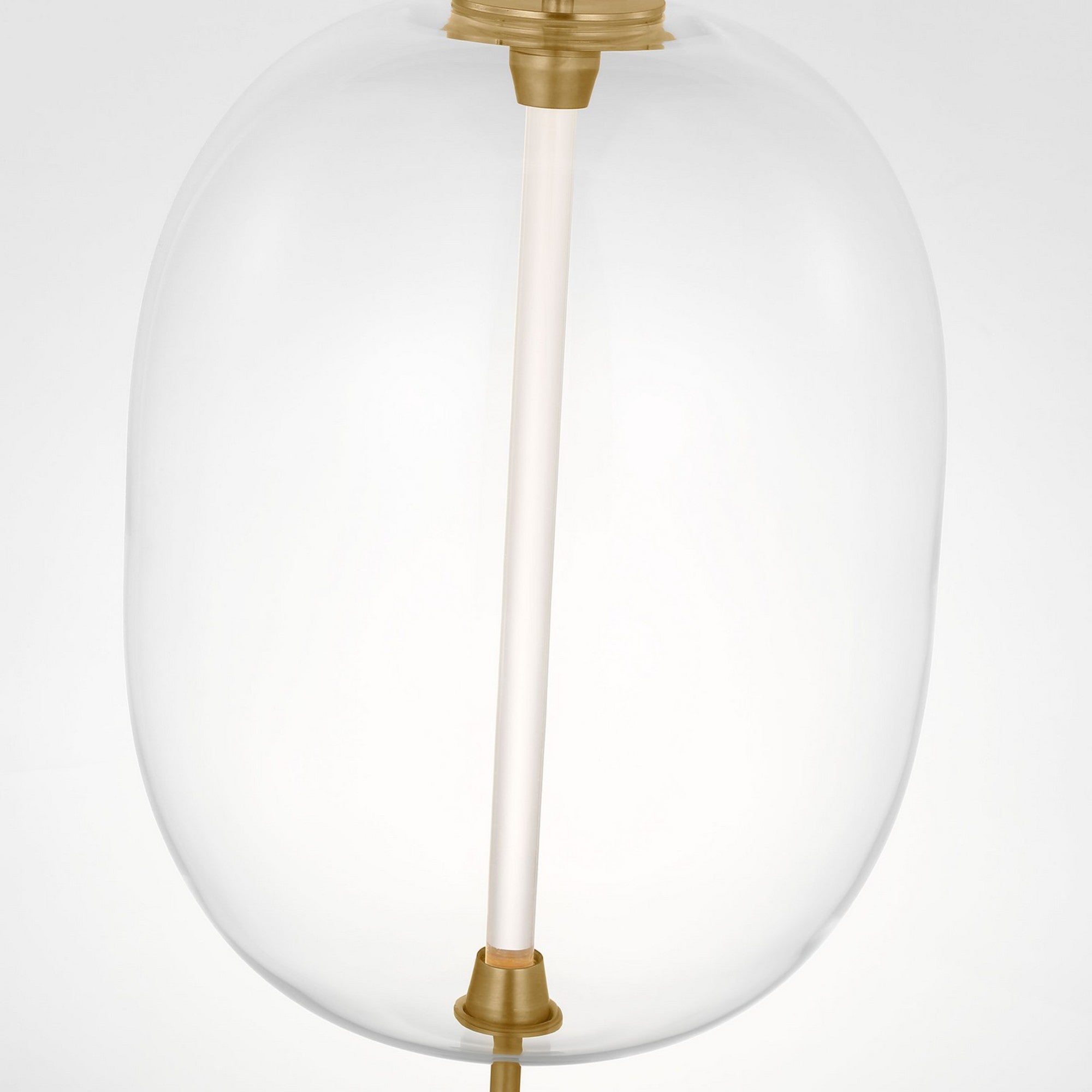Heian 19" LED Pendant, 120-277V, Natural Brass Finish - Bees Lighting