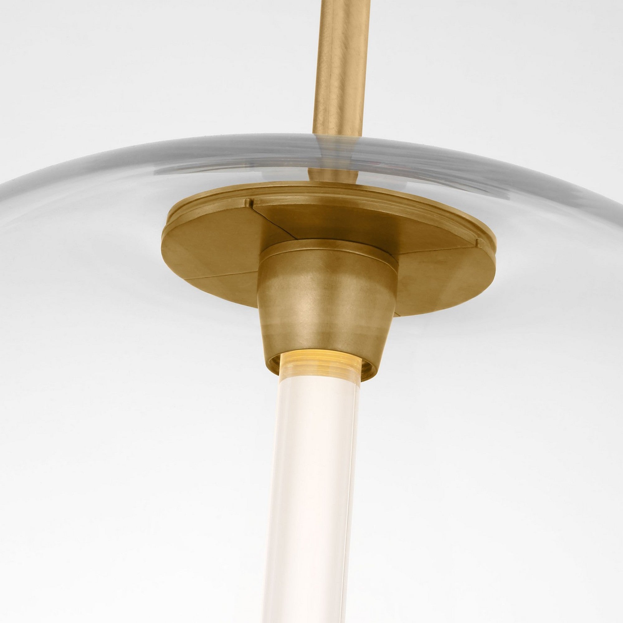 Heian 19" LED Pendant, 120-277V, Natural Brass Finish - Bees Lighting