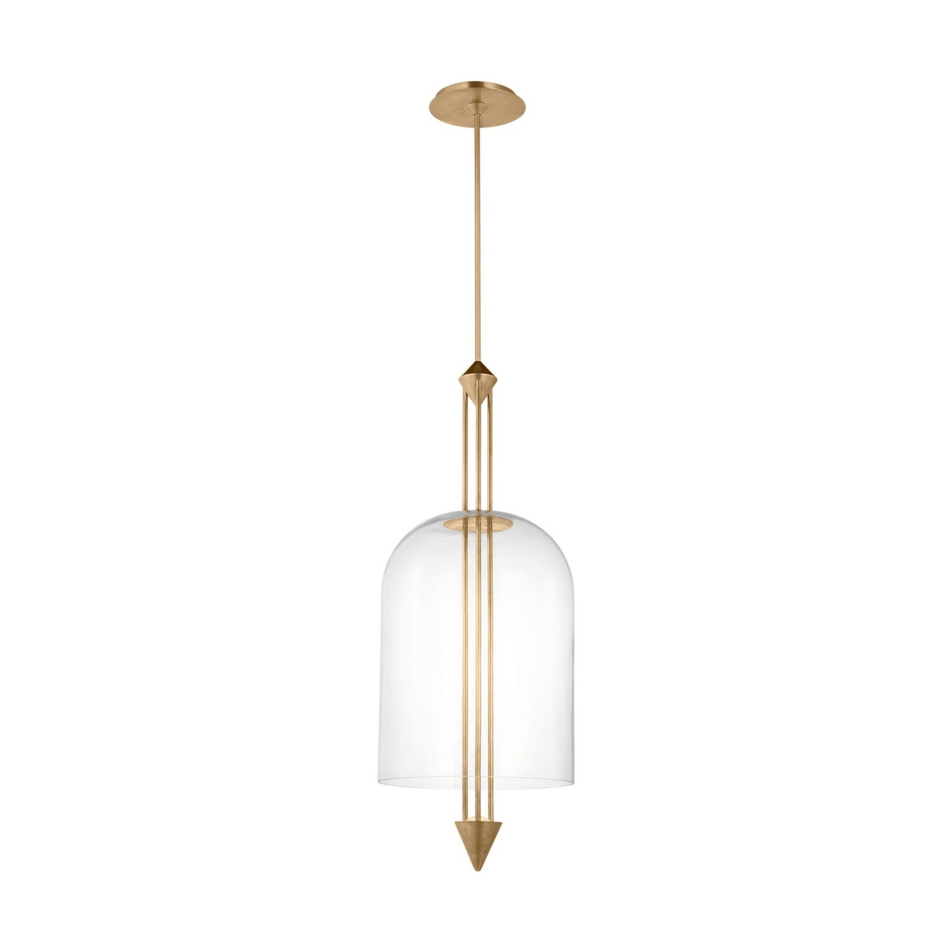 Cathedral 18" X-Large Pendant, 120-277V, Natural Brass Finish - Bees Lighting