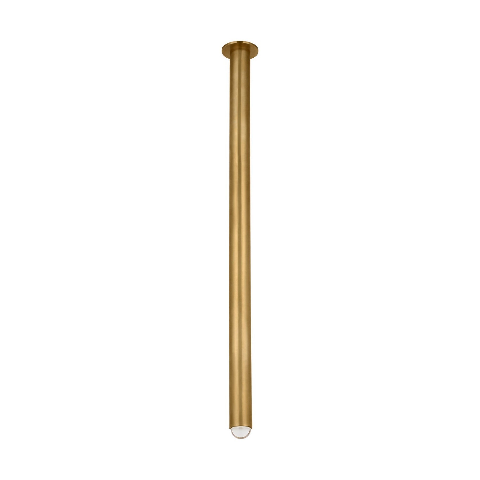 Ebell 48" LED X-Grand Flush Mount, 120-277V, Natural Brass Finish - Bees Lighting