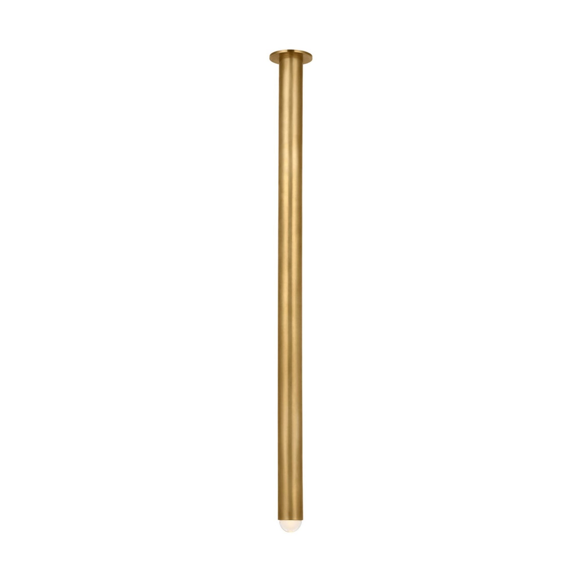 Ebell 48" LED X-Grand Flush Mount, 120-277V, Natural Brass Finish - Bees Lighting
