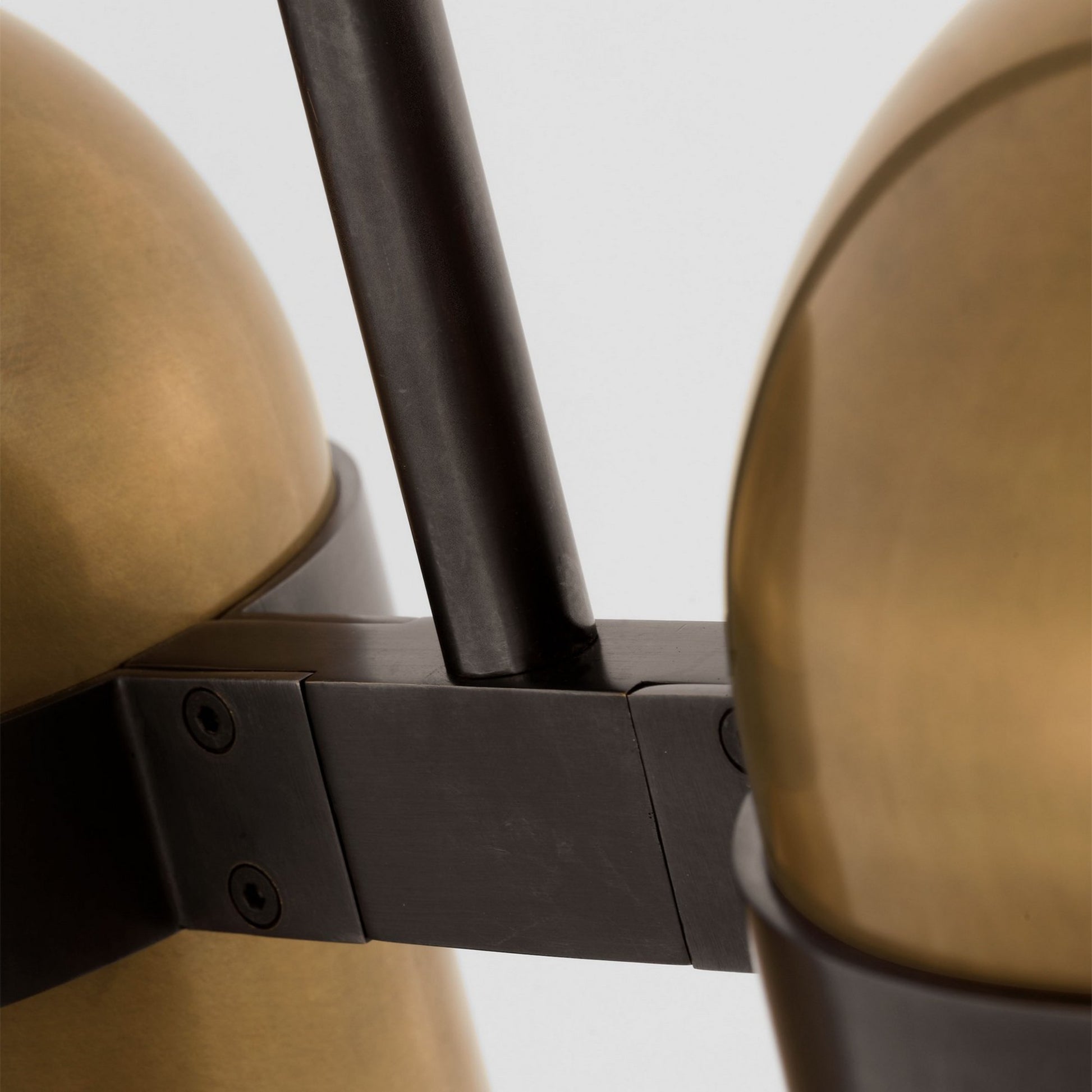Octavia 16" 2-Light LED Large Pendant, 120-277V, Blackened Bronze & Bright Worn Brass Finish - Bees Lighting