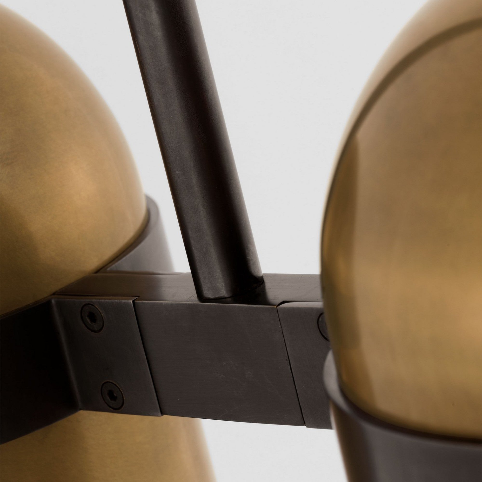 Octavia 16" 2-Light LED Large Pendant, 120-277V, Blackened Bronze & Bright Worn Brass Finish - Bees Lighting