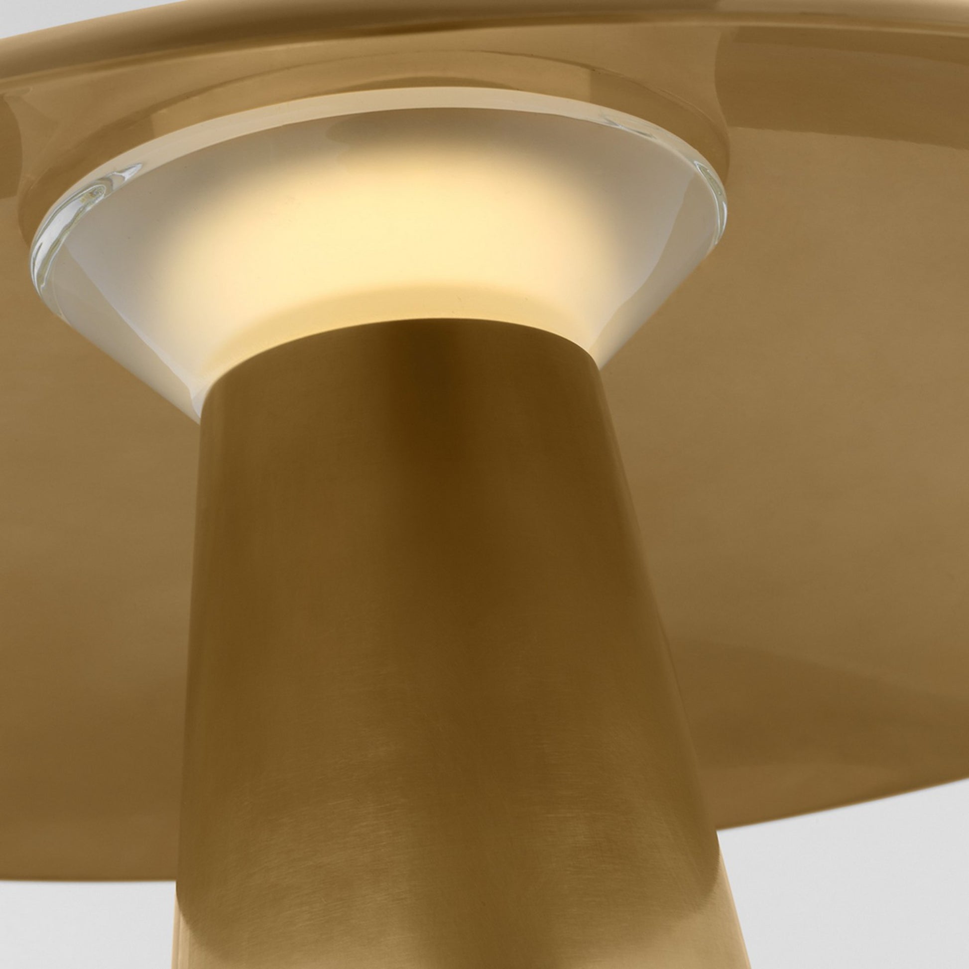 Aegis Medium Table Lamp, 120-240V, Natural Brass Finish - Bees Lighting