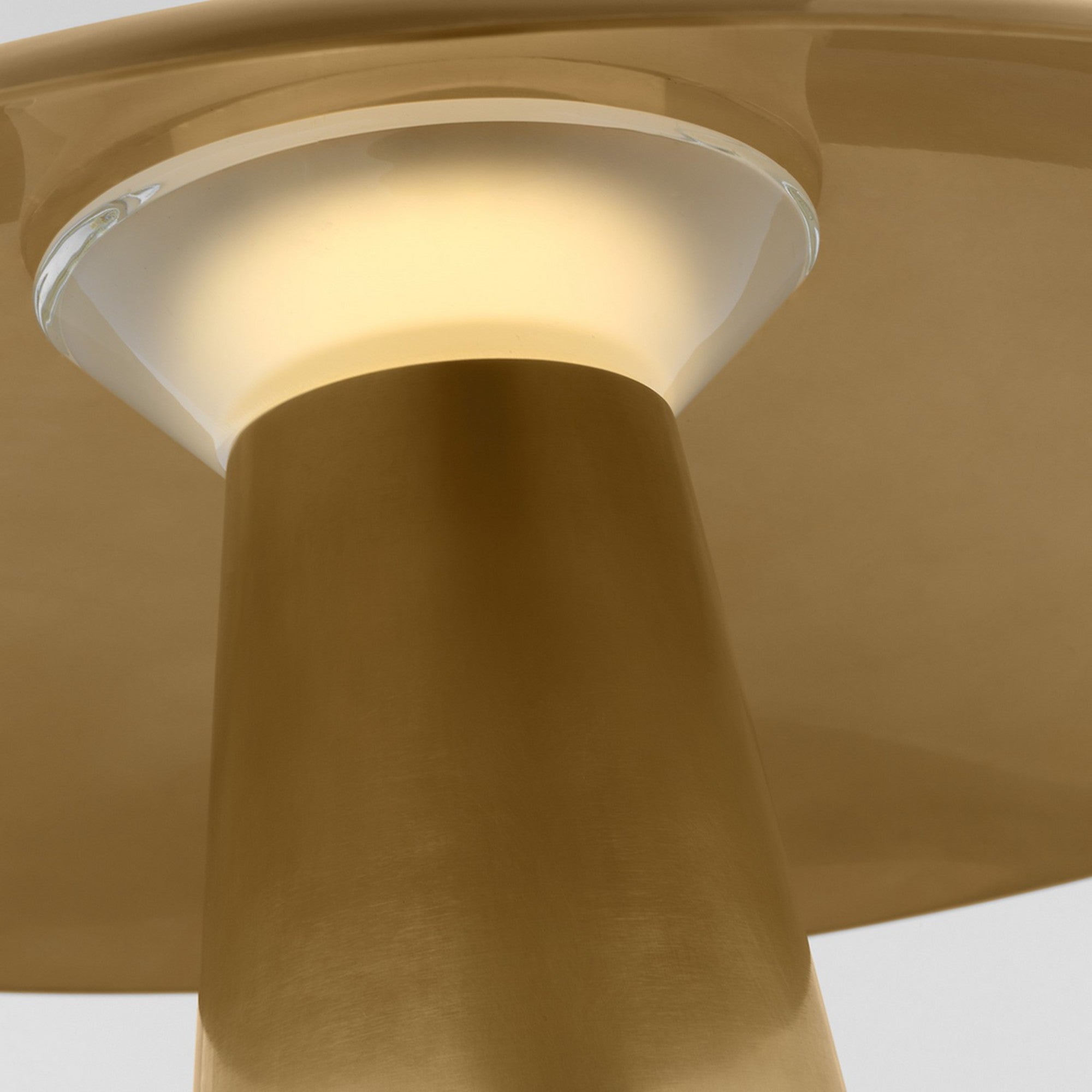Aegis Medium Table Lamp, 120-240V, Natural Brass Finish - Bees Lighting