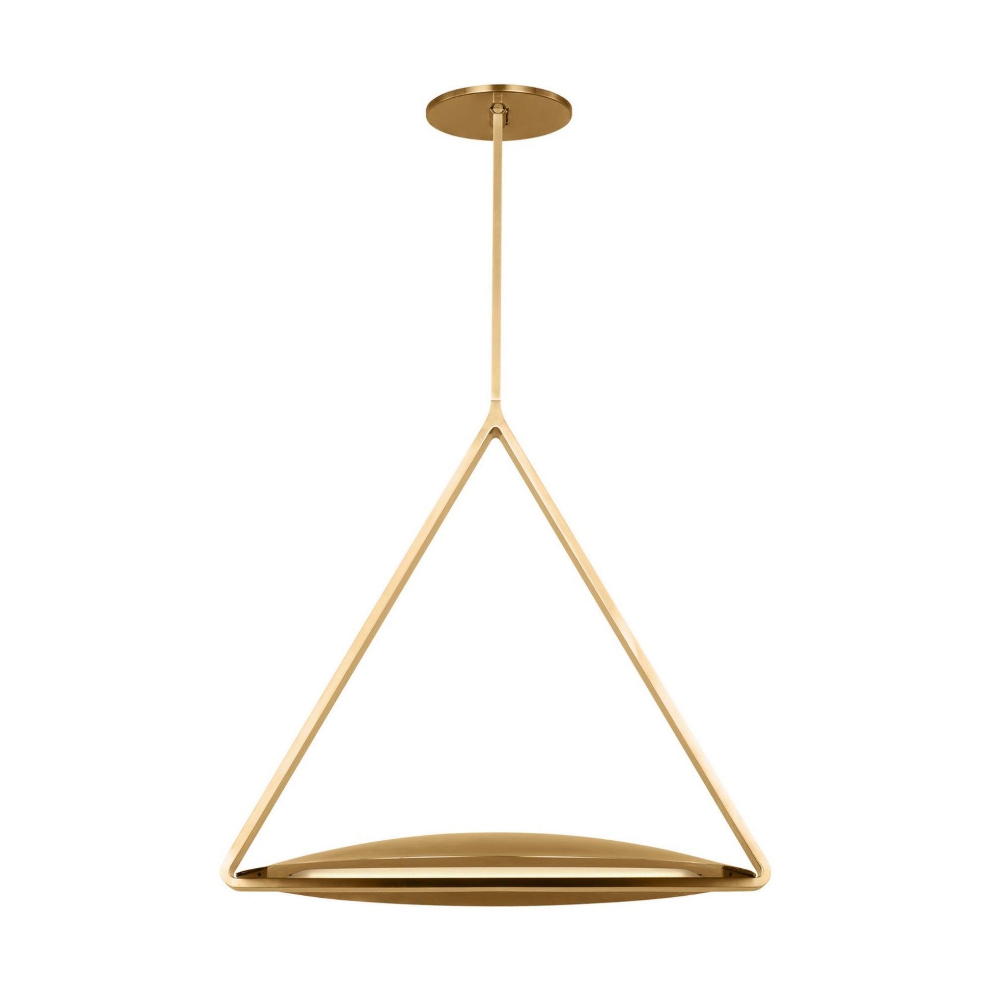 Cymbal 21" Pendant, 120-277V, Natural Brass Finish - Bees Lighting