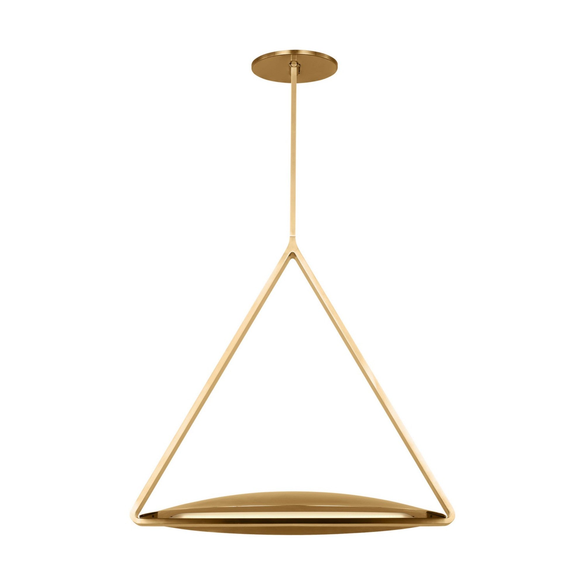 Cymbal 21" Pendant, 120-277V, Natural Brass Finish - Bees Lighting