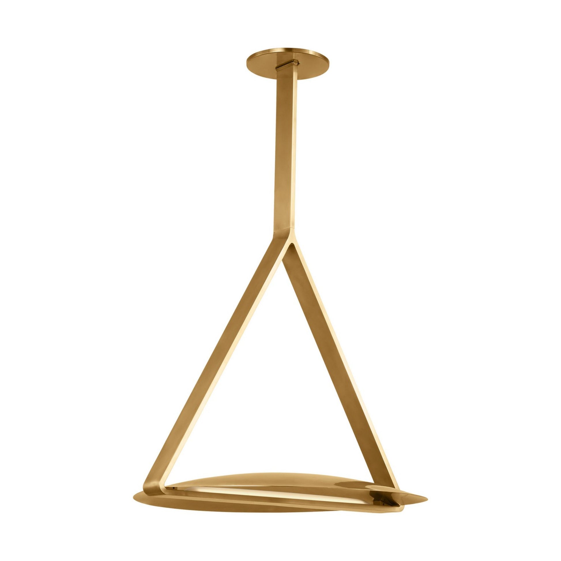 Cymbal 21" Pendant, 120-277V, Natural Brass Finish - Bees Lighting