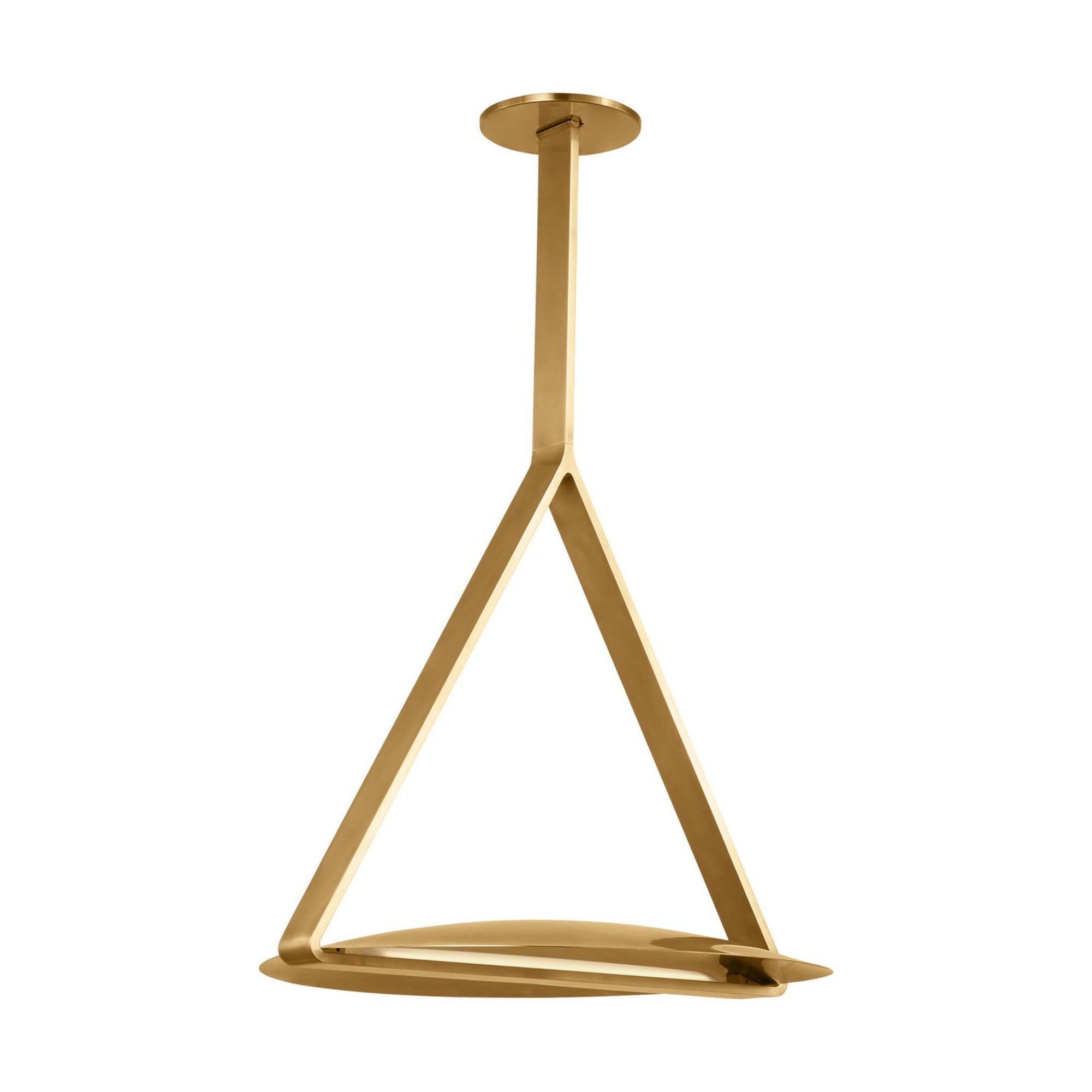 Cymbal 21" Pendant, 120-277V, Natural Brass Finish - Bees Lighting