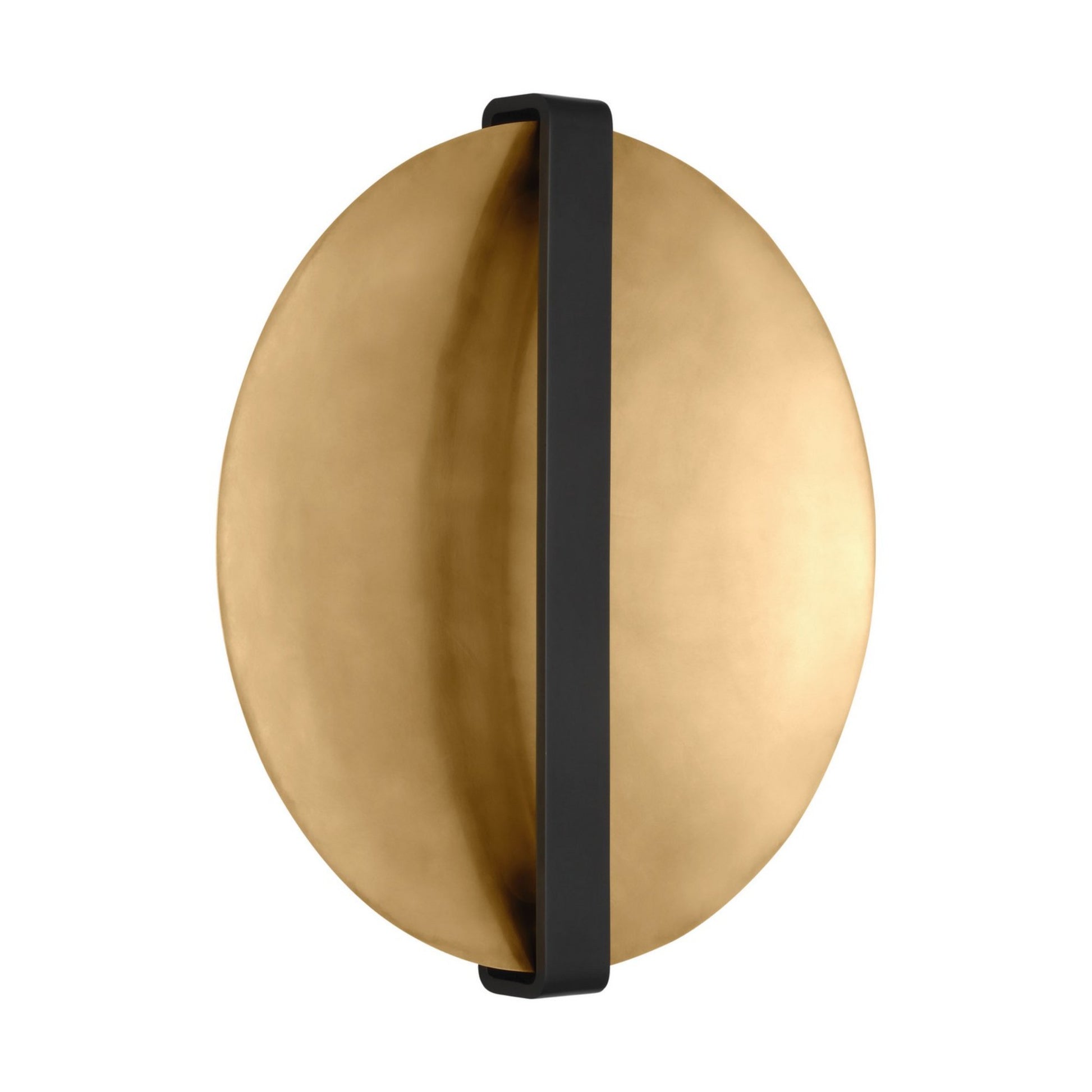 Cymbal 21" Wall Sconce, 120-277V, Dark Bronze & Natural Brass Finish - Bees Lighting