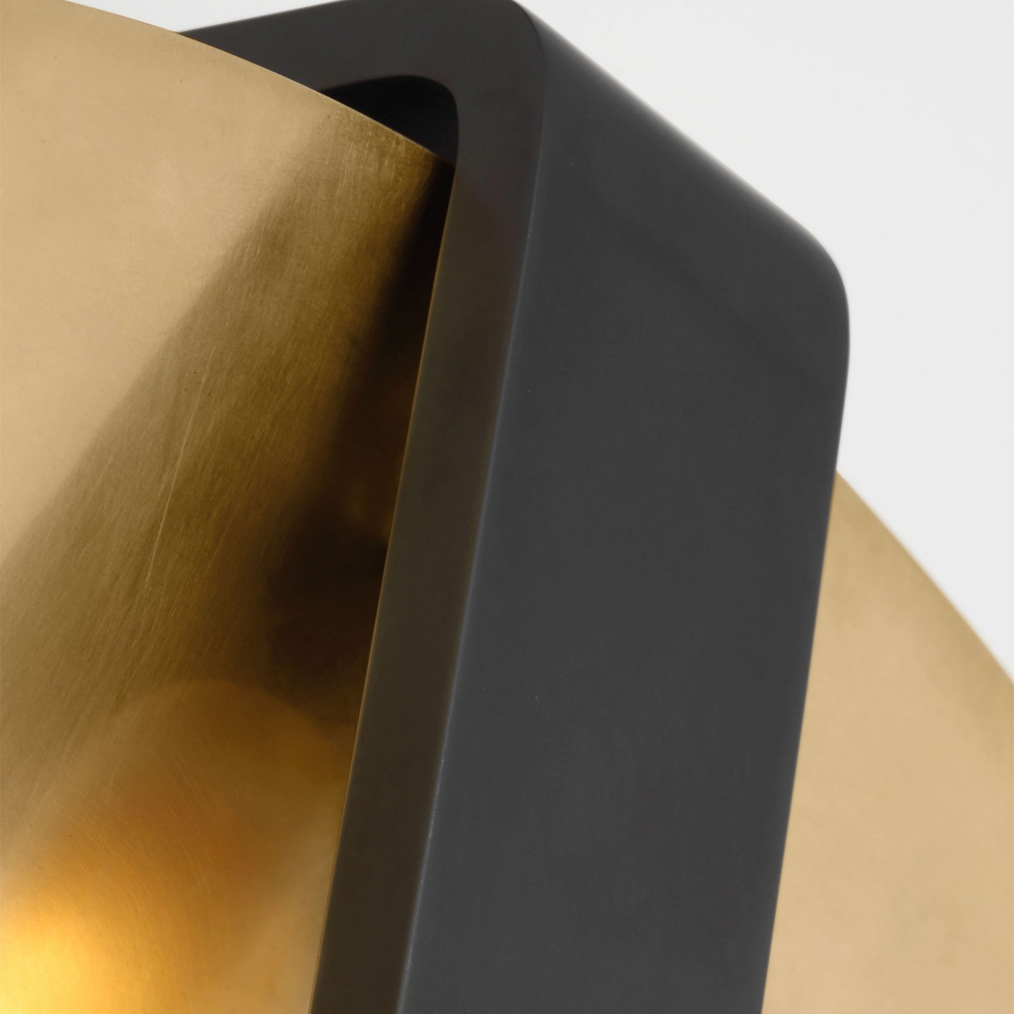 Cymbal 21" Wall Sconce, 120-277V, Dark Bronze & Natural Brass Finish - Bees Lighting