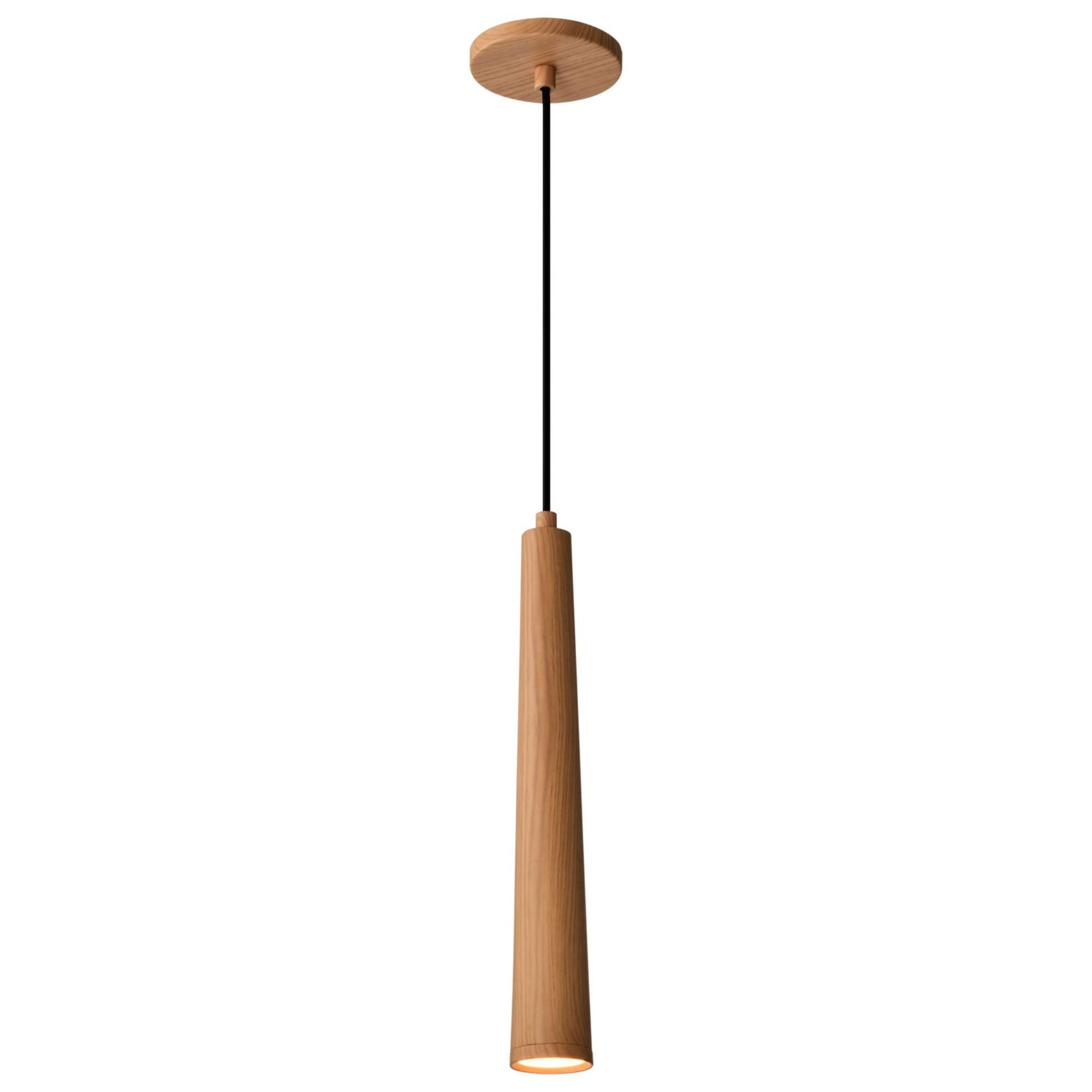 Melrose 16" LED Pendant, Ash Wood Finish - Bees Lighting
