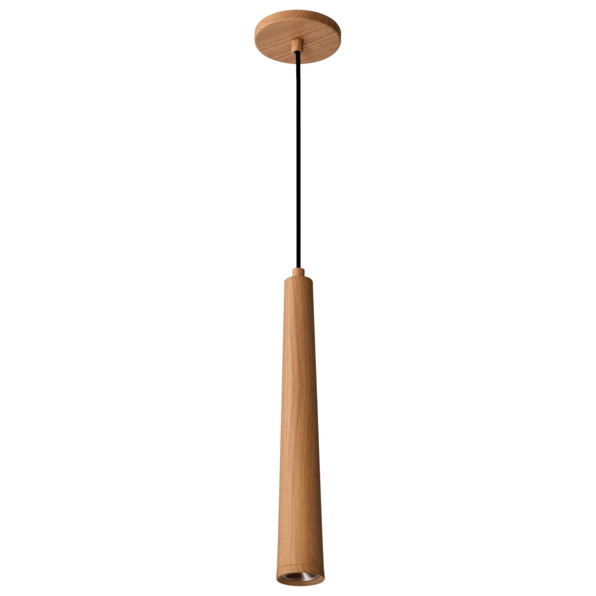 Melrose 16" LED Pendant, Ash Wood Finish - Bees Lighting