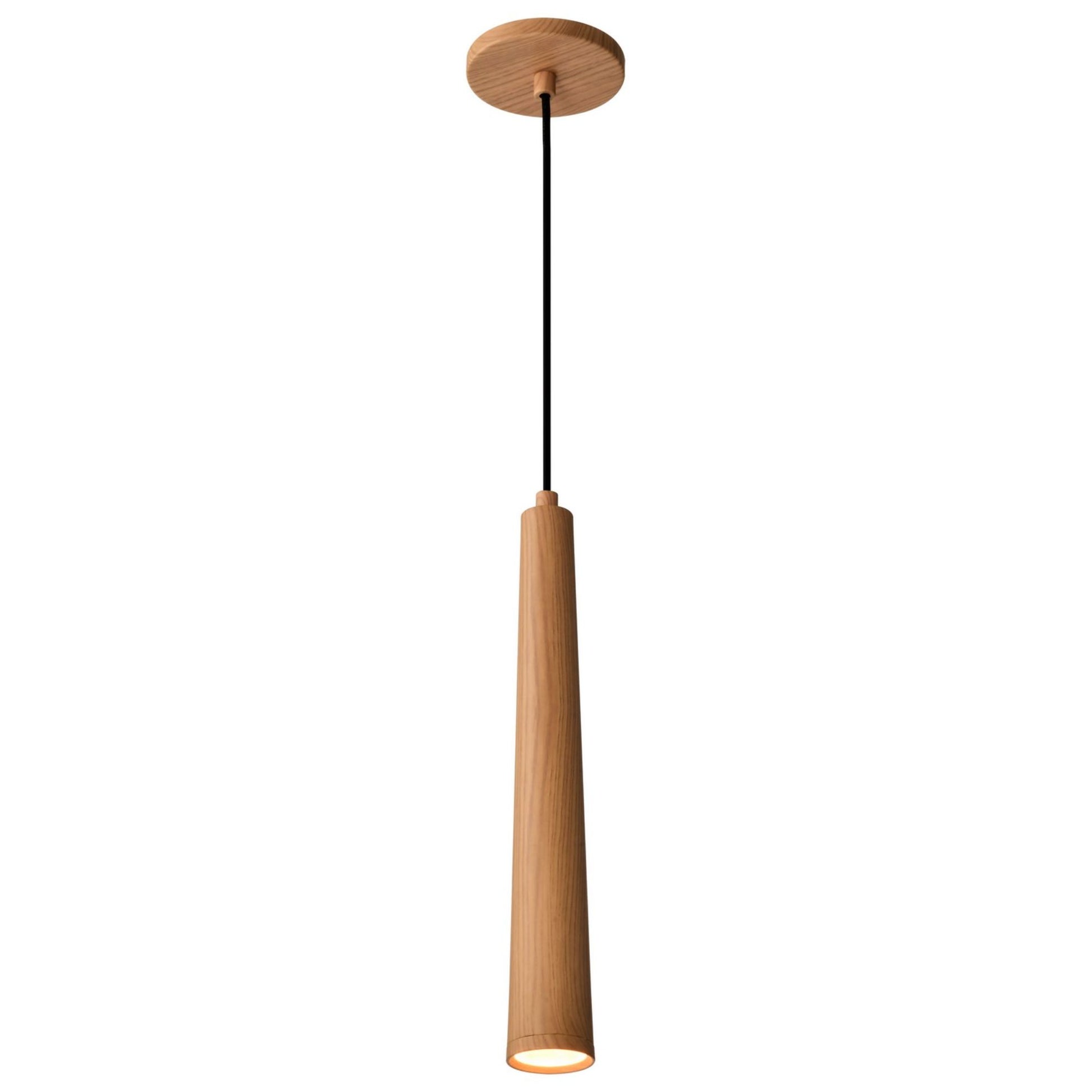 Melrose 16" LED Pendant, Ash Wood Finish - Bees Lighting