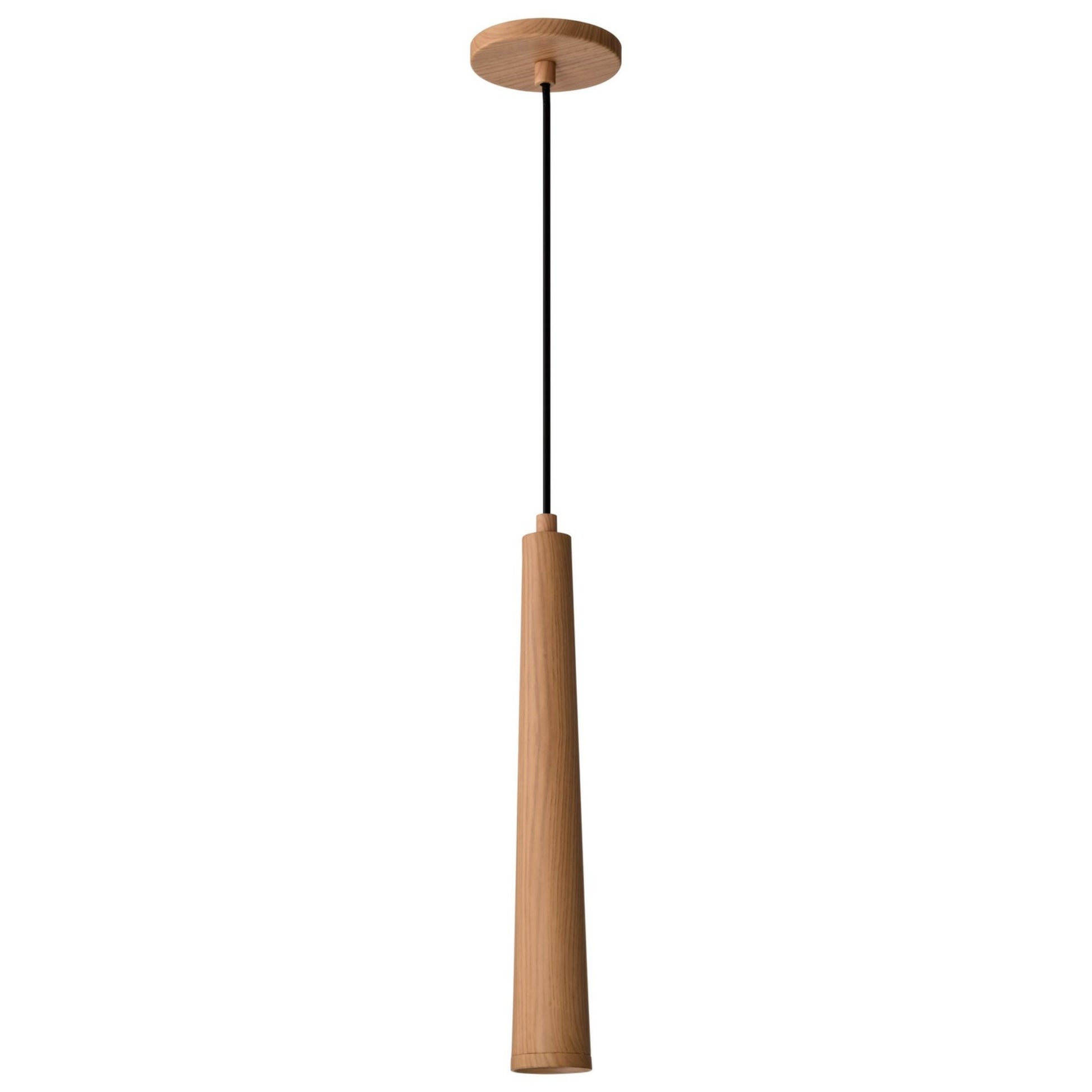 Melrose 16" LED Pendant, Ash Wood Finish - Bees Lighting