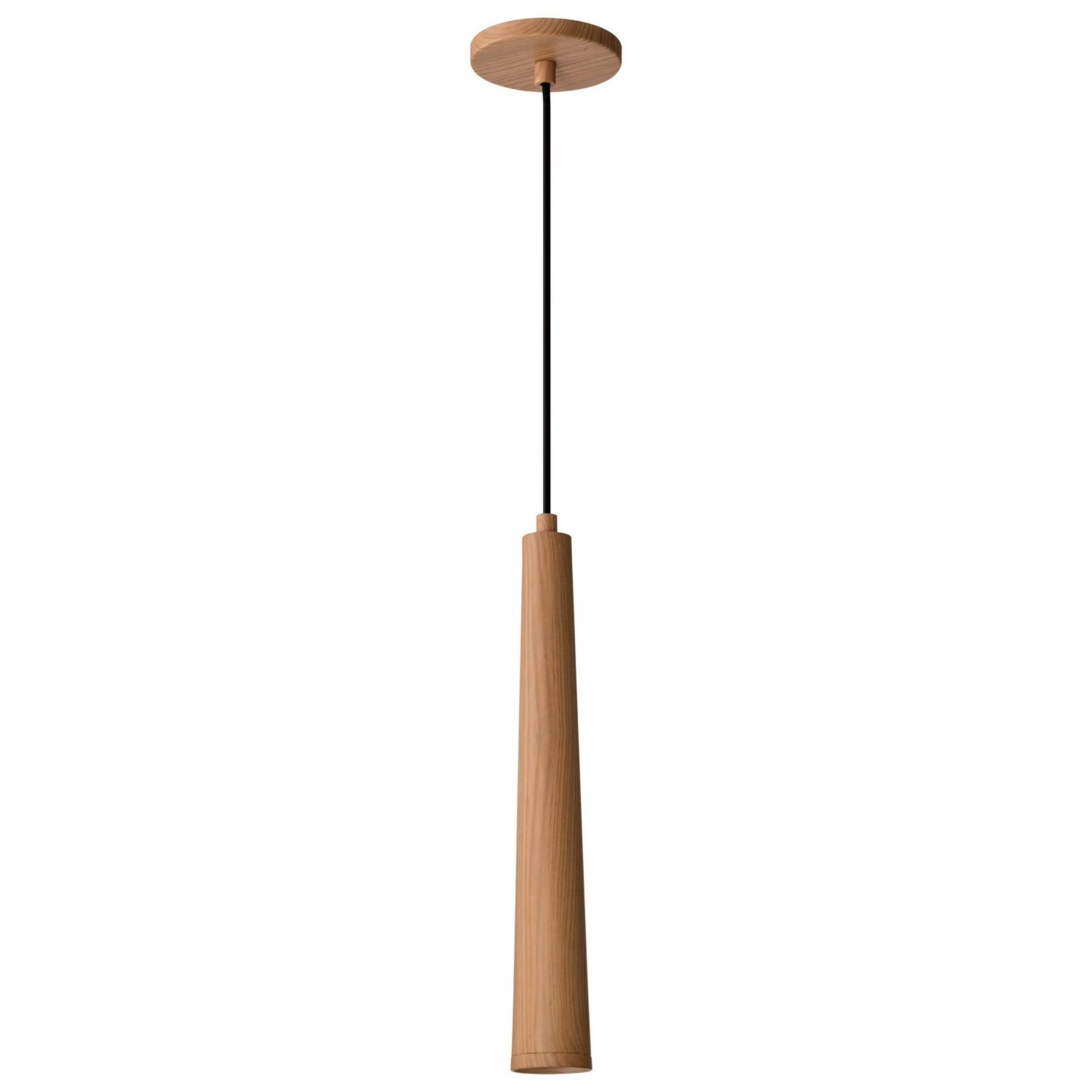 Melrose 16" LED Pendant, Ash Wood Finish - Bees Lighting
