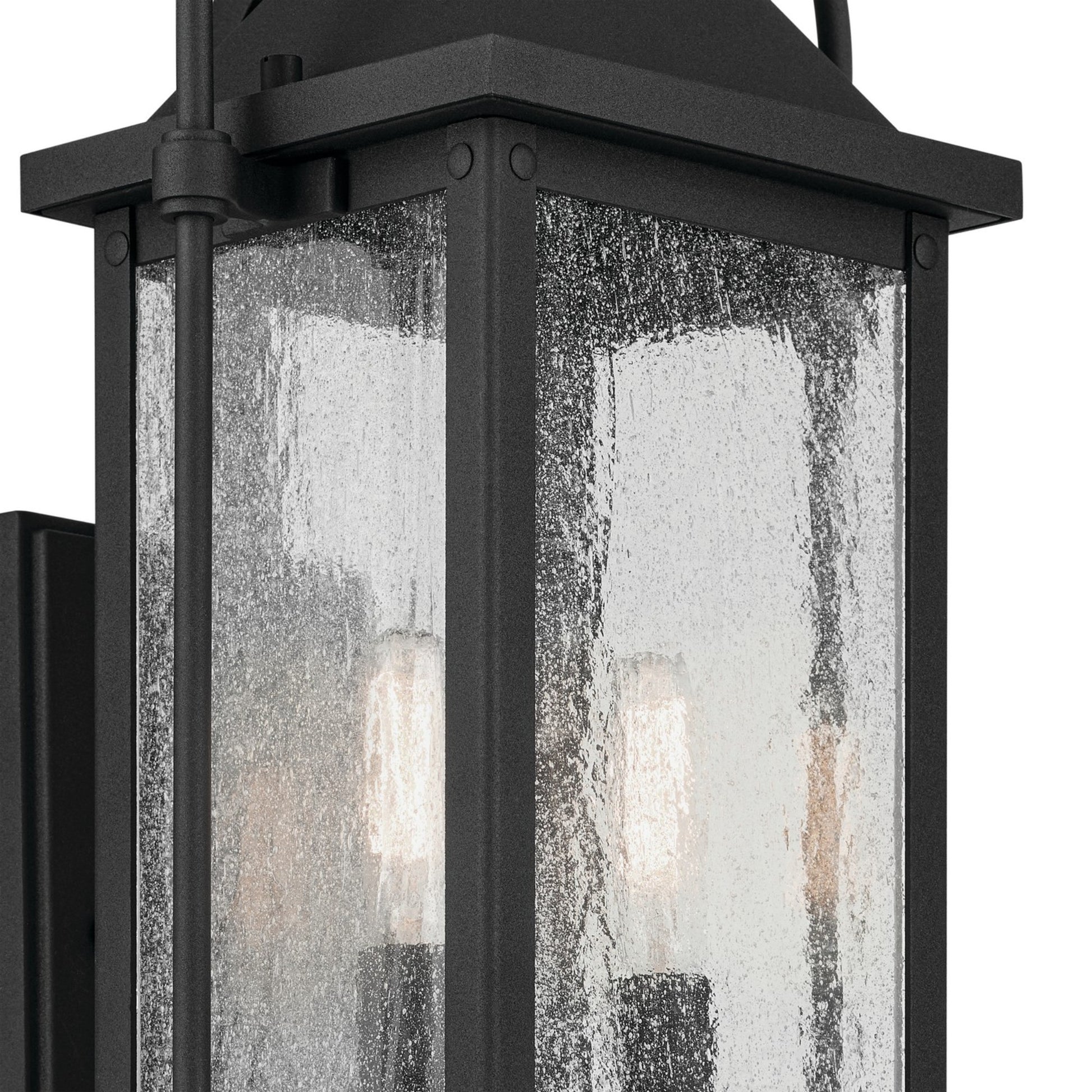 Harbor Row 19" 2-Light Outdoor Wall Light, Textured Black Finish - Bees Lighting