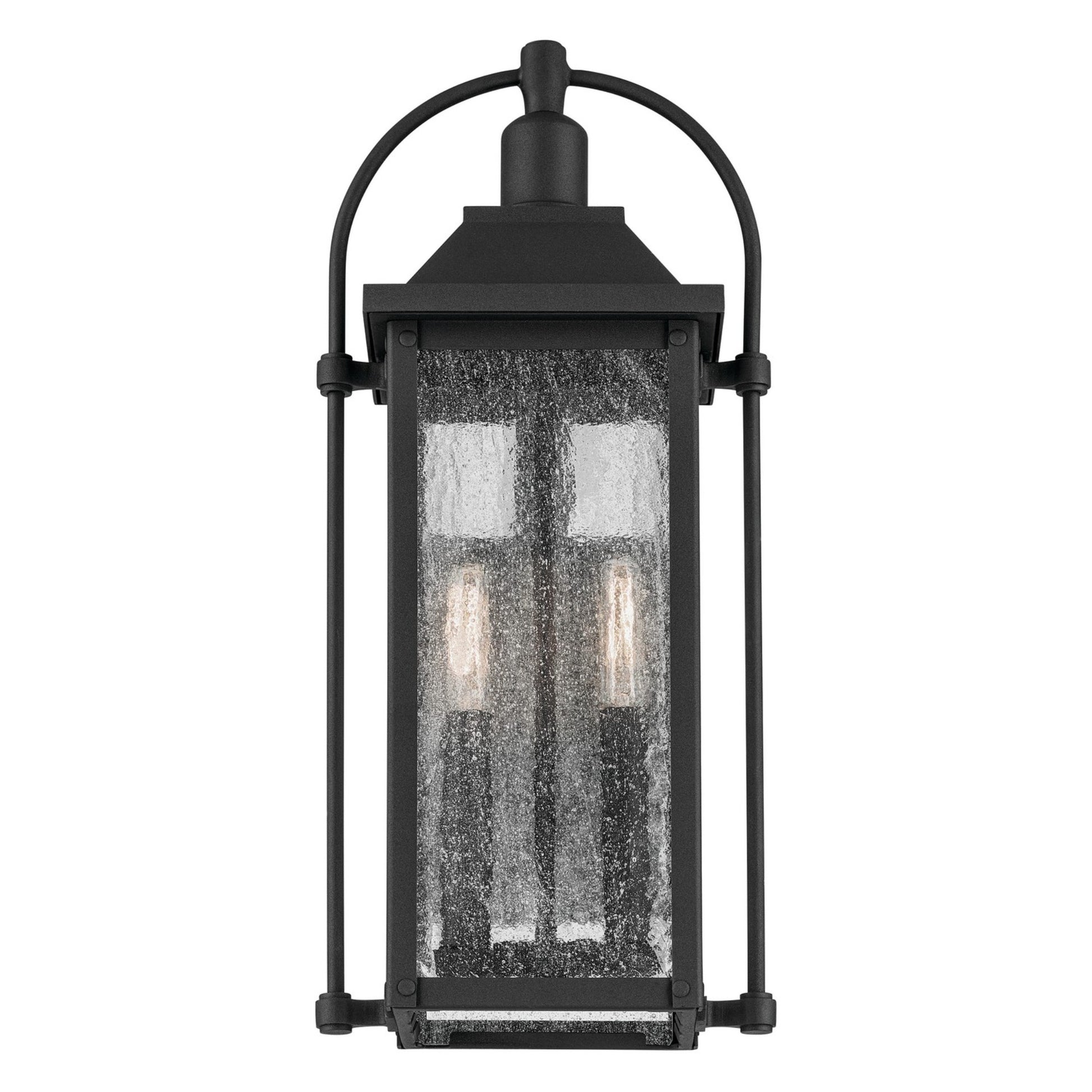 Harbor Row 19" 2-Light Outdoor Wall Light, Textured Black Finish - Bees Lighting