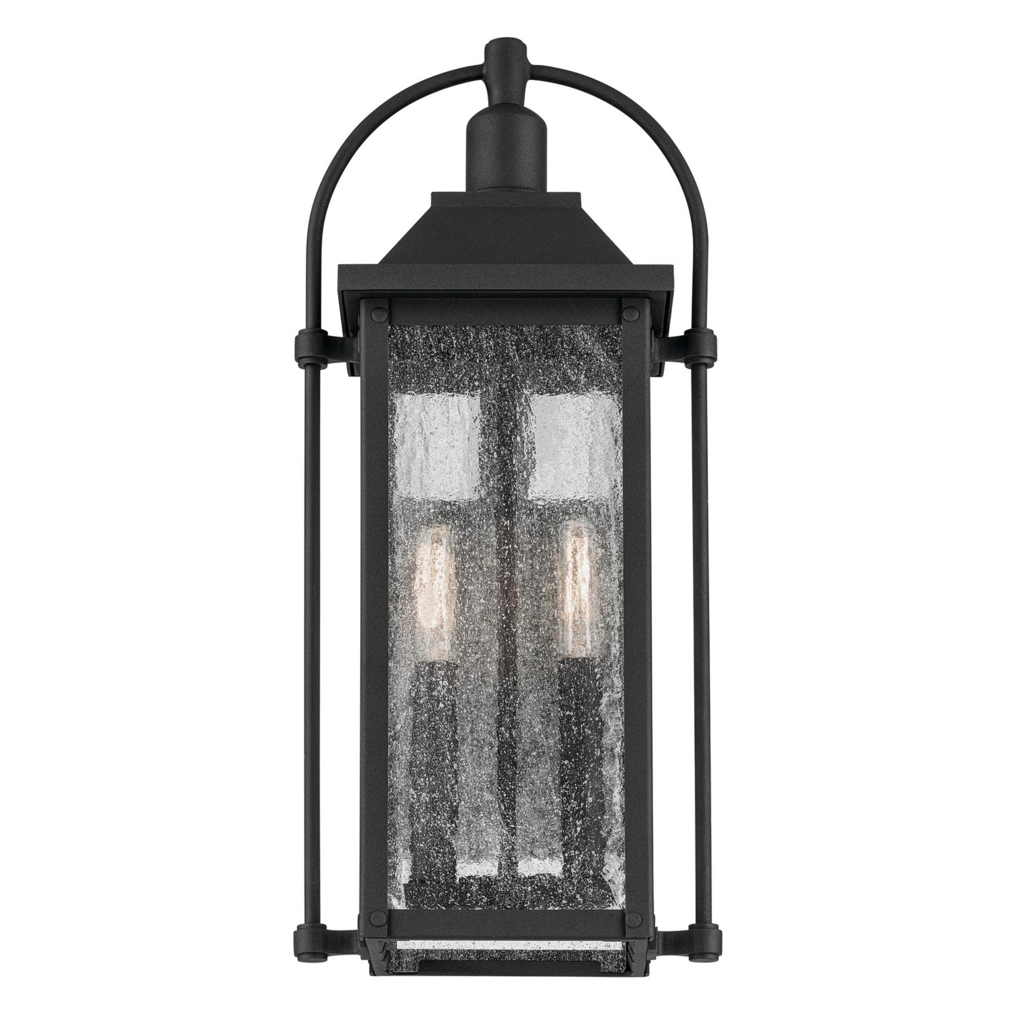 Harbor Row 19" 2-Light Outdoor Wall Light, Textured Black Finish - Bees Lighting