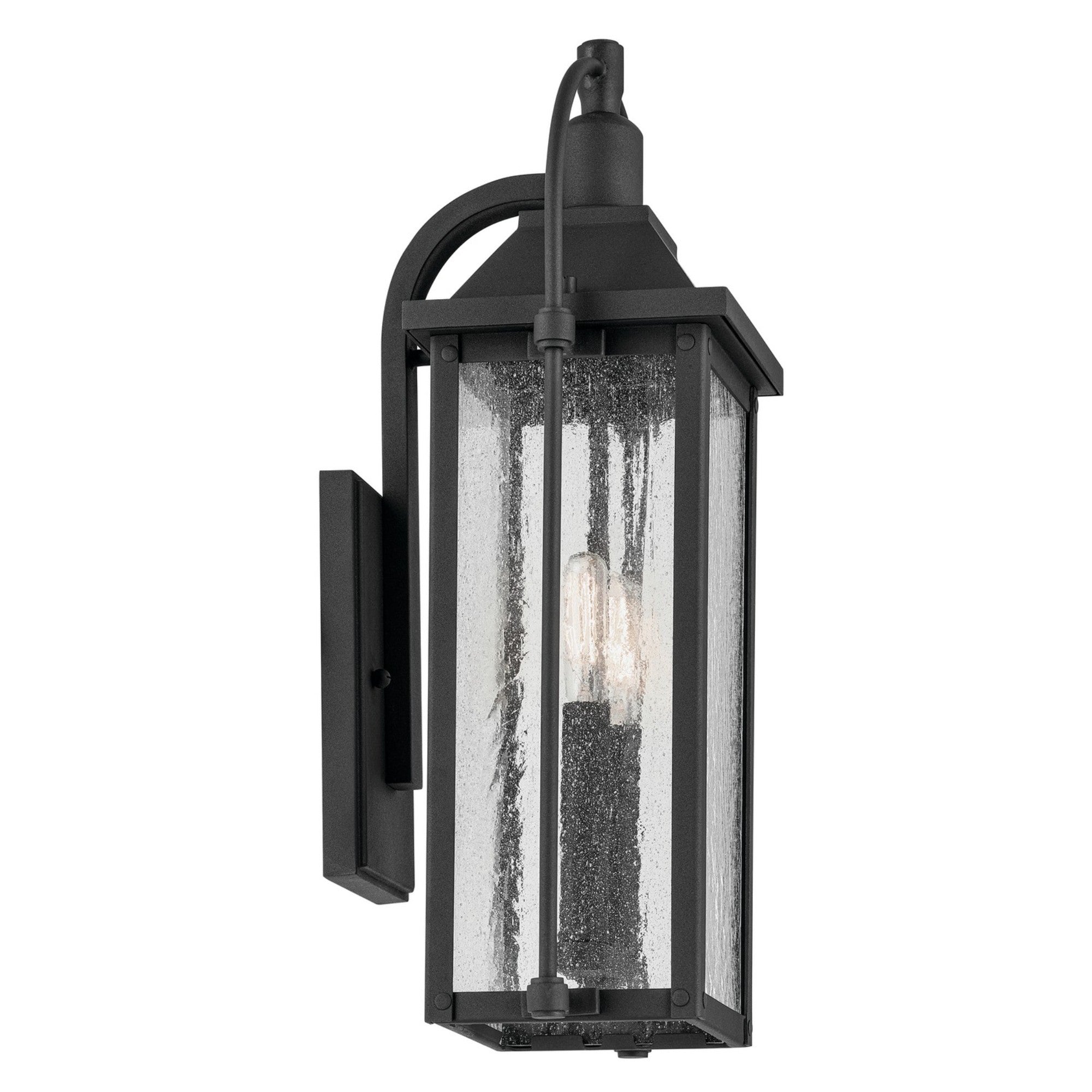 Harbor Row 19" 2-Light Outdoor Wall Light, Textured Black Finish - Bees Lighting