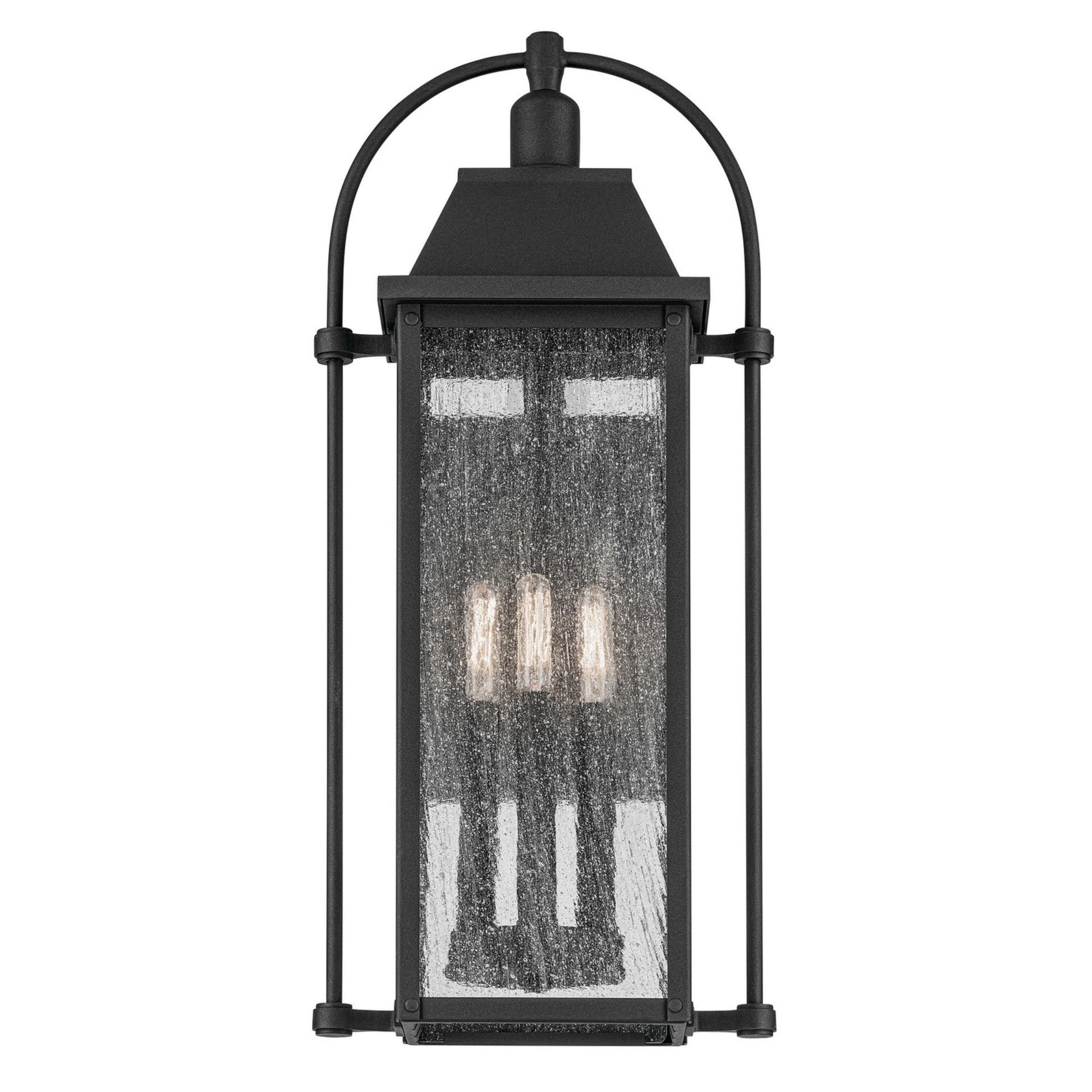 Harbor Row 23" 3-Light Outdoor Wall Light, Textured Black Finish - Bees Lighting