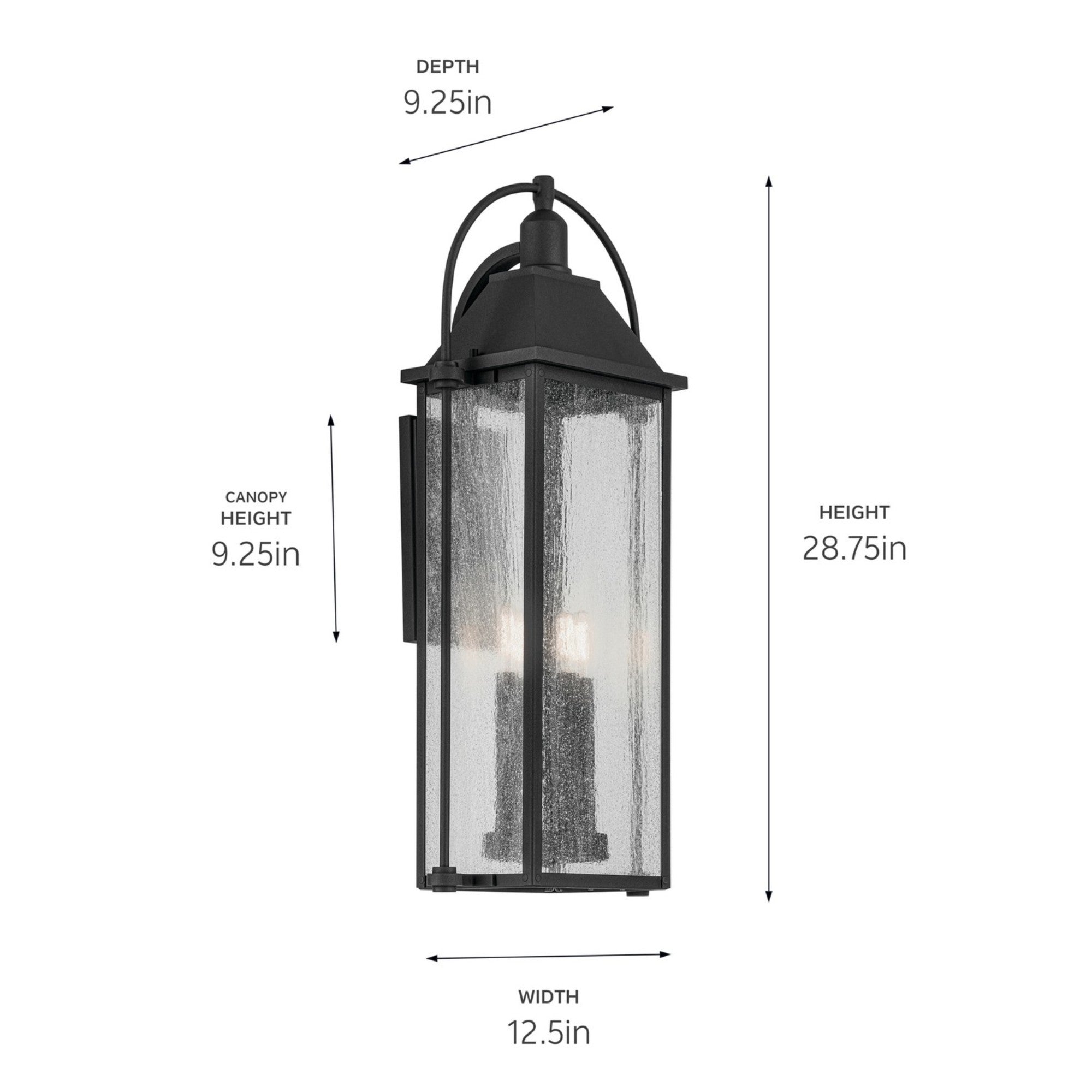 Harbor Row 29" 4-Light Outdoor Wall Light, Textured Black Finish - Bees Lighting