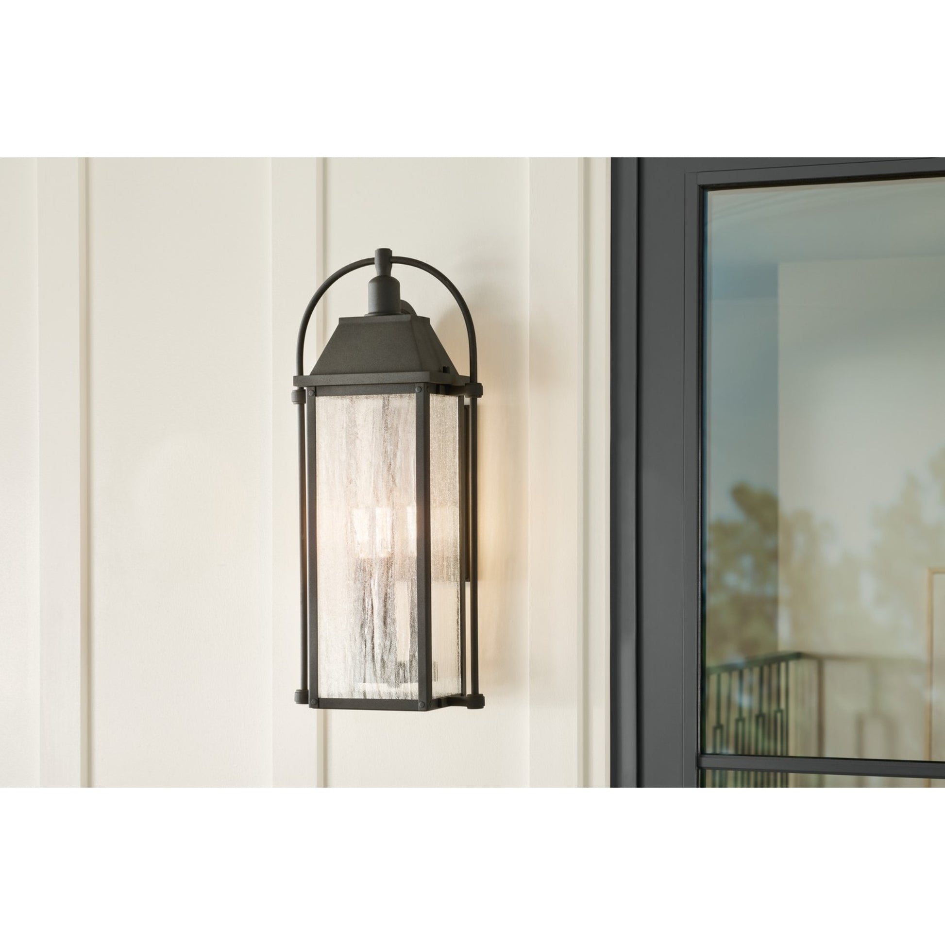 Harbor Row 29" 4-Light Outdoor Wall Light, Textured Black Finish - Bees Lighting