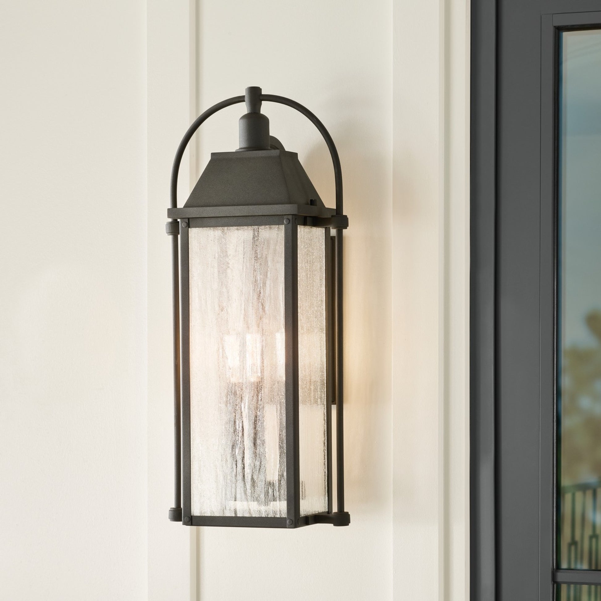 Harbor Row 29" 4-Light Outdoor Wall Light, Textured Black Finish - Bees Lighting