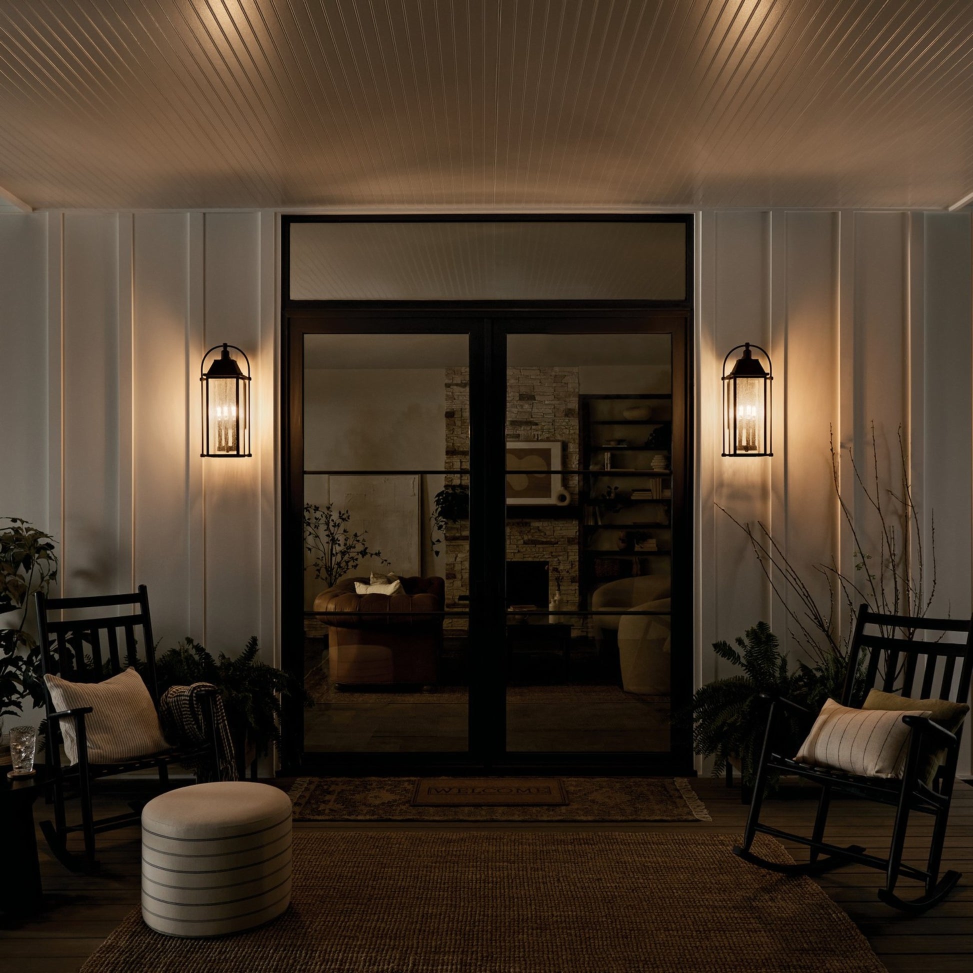 Harbor Row 29" 4-Light Outdoor Wall Light, Textured Black Finish - Bees Lighting